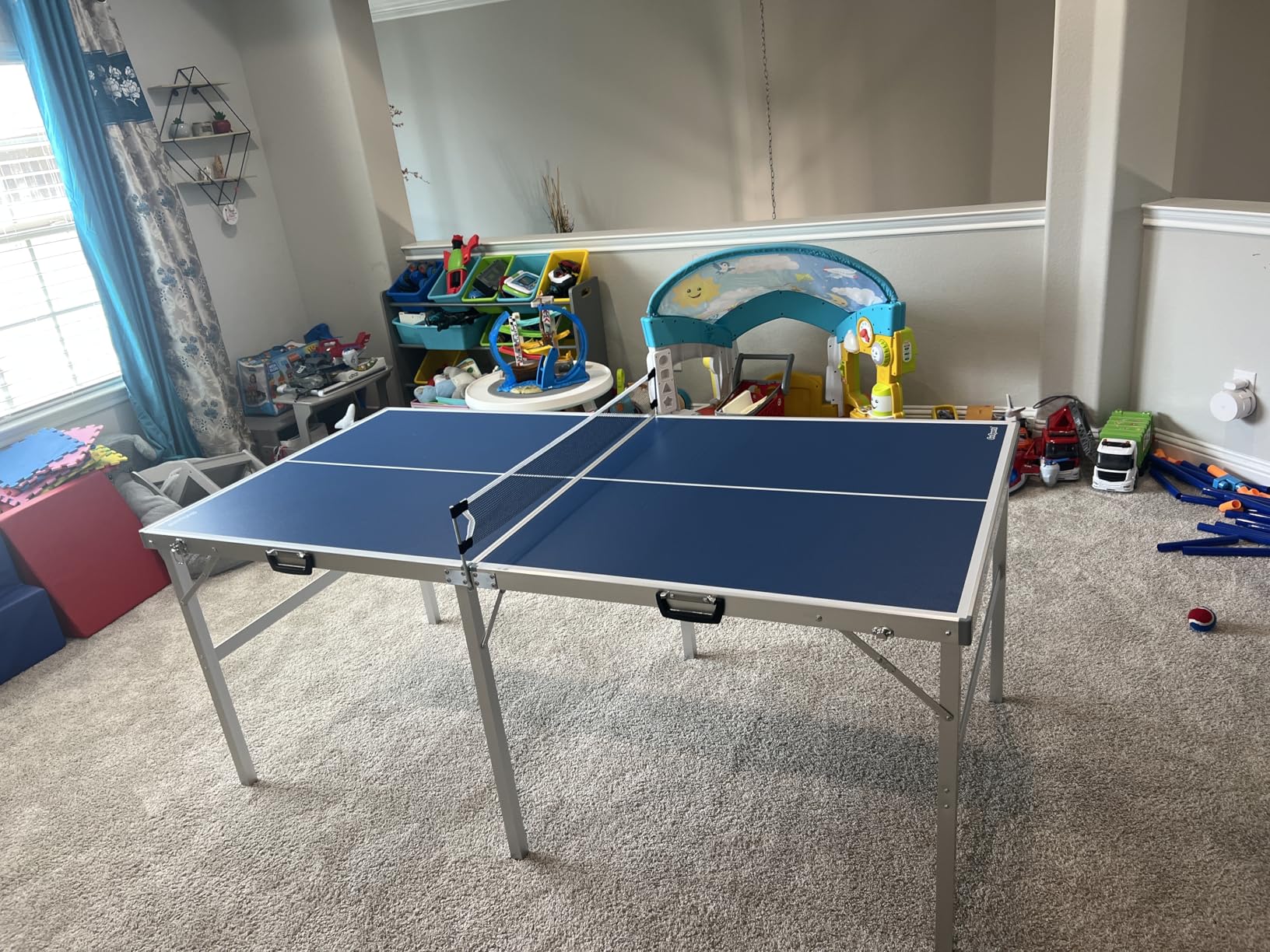 GoSports Mid-Size Table Tennis Game Set - Indoor/Outdoor Portable Table Tennis Game with Net, 2 Table Tennis Paddles and 4 Balls customer photo 2
