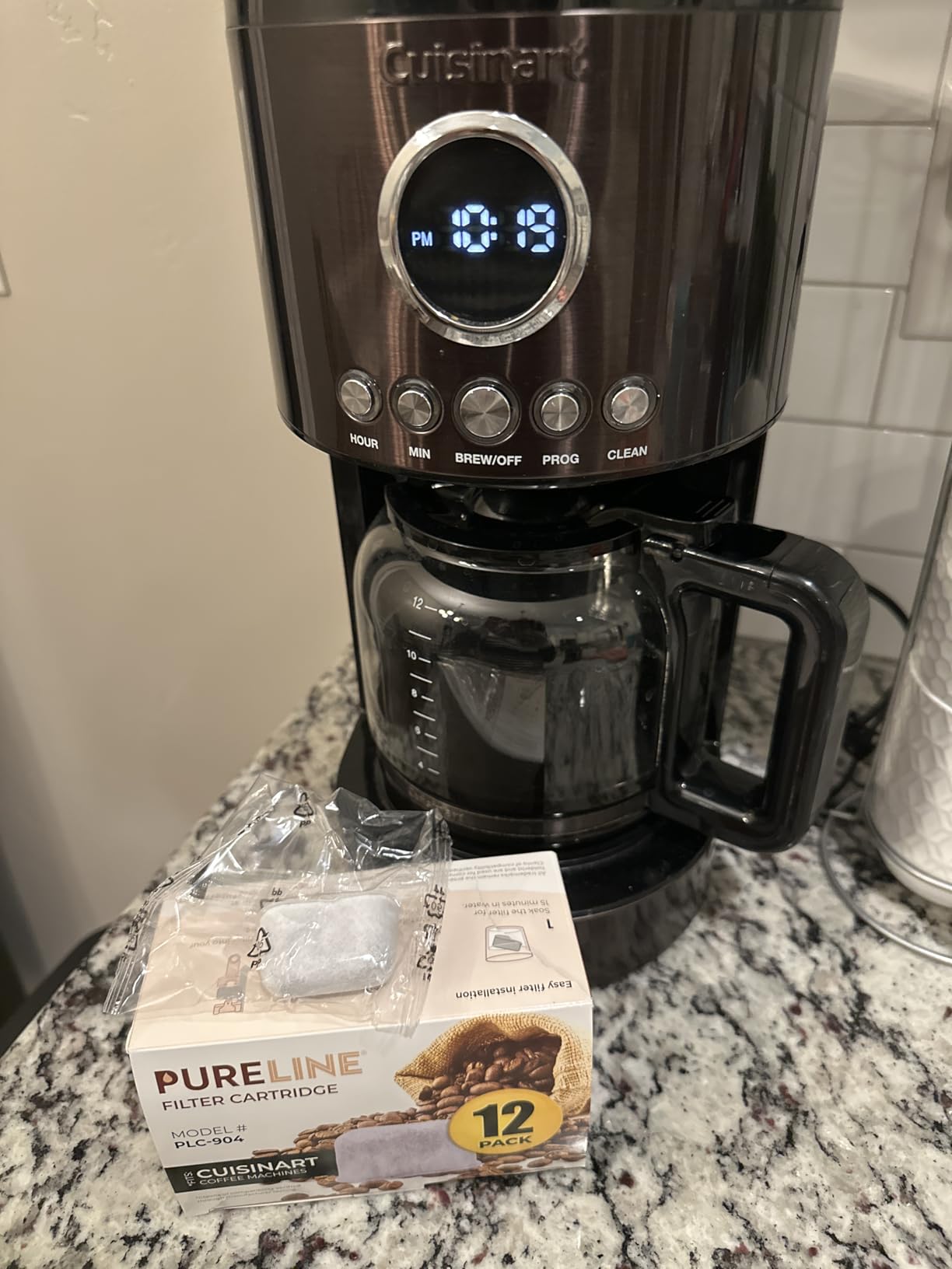 Cuisinart Coffee Filter Replacement - 12 Pack Cuisinart Coffee Maker Water Filter by Pureline - Charcoal Water Filter - for all Cusinart Coffee Machines customer photo 1