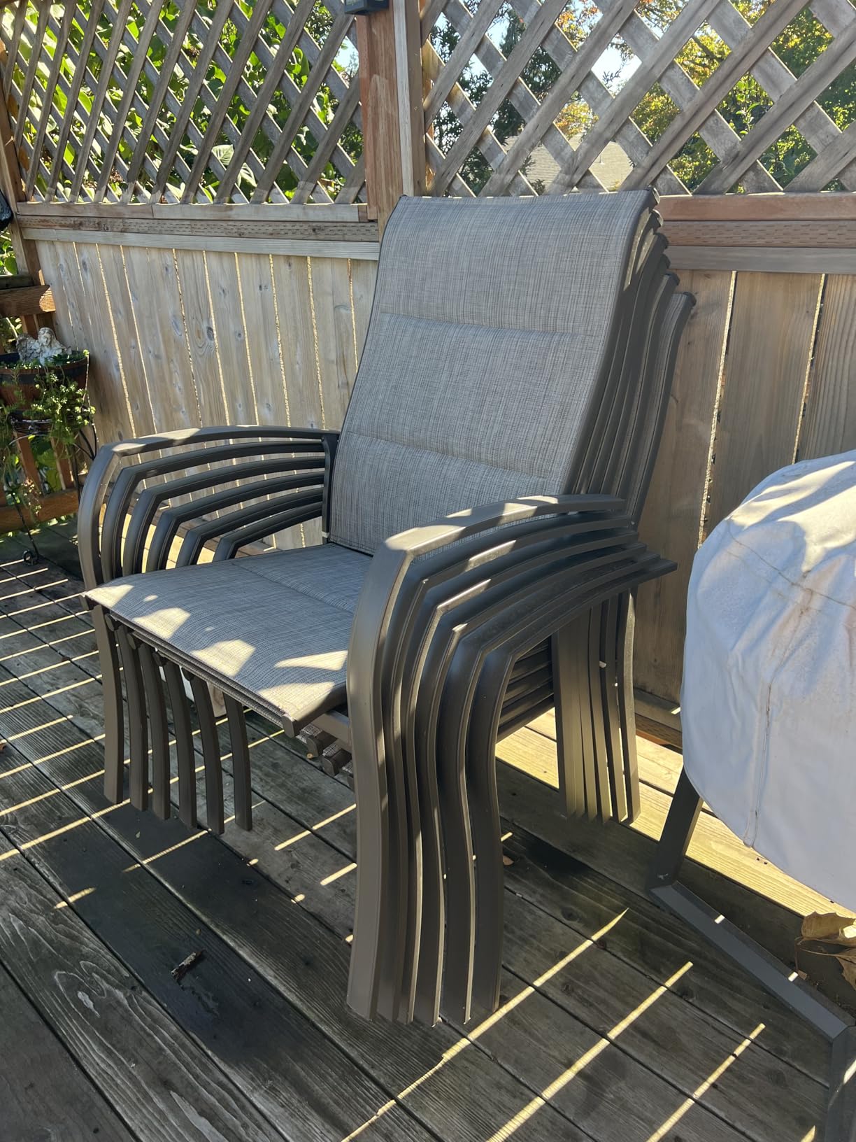 Vailge Stackable Patio Chair Cover,100% Waterproof Outdoor Chair Cover, Heavy Duty Lawn Patio Furniture Covers,Fits for 4-6 Stackable Dining Chairs,36
