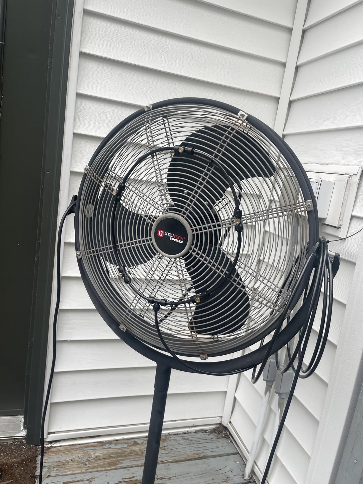 Outdoor Misting Fan Kit for a Cool Patio Breeze,Water Mister Spray for Cooling Outdoor,19.36FT (5.9M) Misting Line + 5 Brass Mist Nozzles + a Brass Adapter(3/4) Fit to Any Outdoor Fan customer photo 2