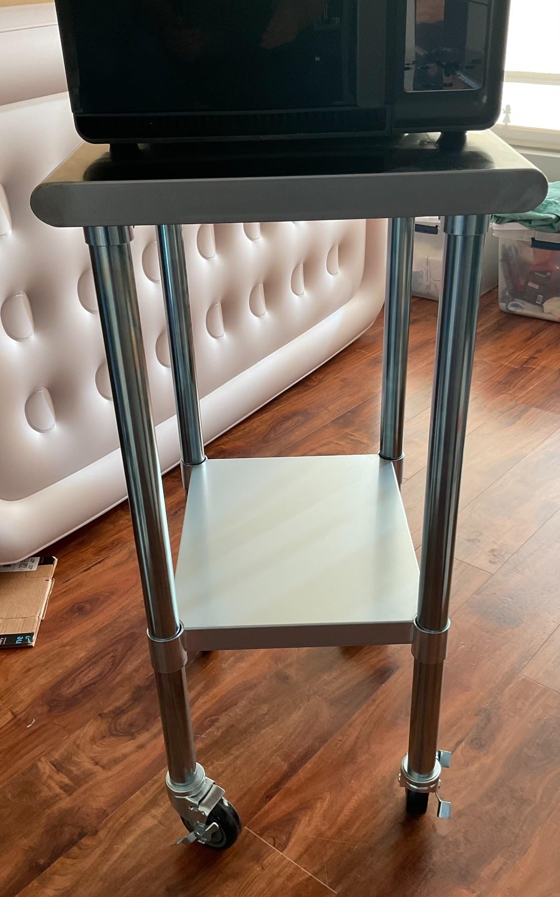 ROCKPOINT Stainless Steel Table for Prep & Work 24x48 Inches, NSF Metal Commercial Kitchen Heavy Duty Table with Adjustable Under Shelf and Table Foot for Restaurant, Home and Hotel customer photo 1