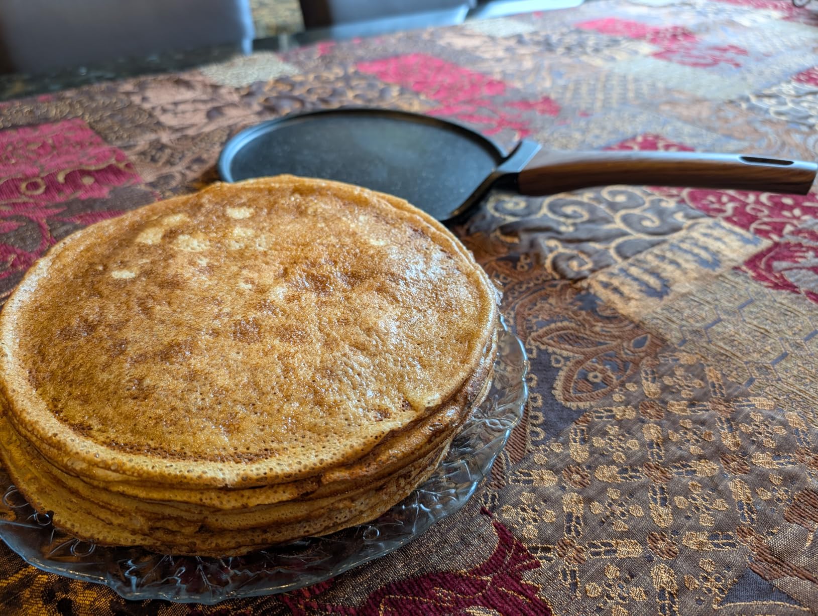 ESLITE LIFE 11 Inch Crepe Pan with Spreader, Nonstick Granite Coating Dosa Roti Tawa customer photo 2
