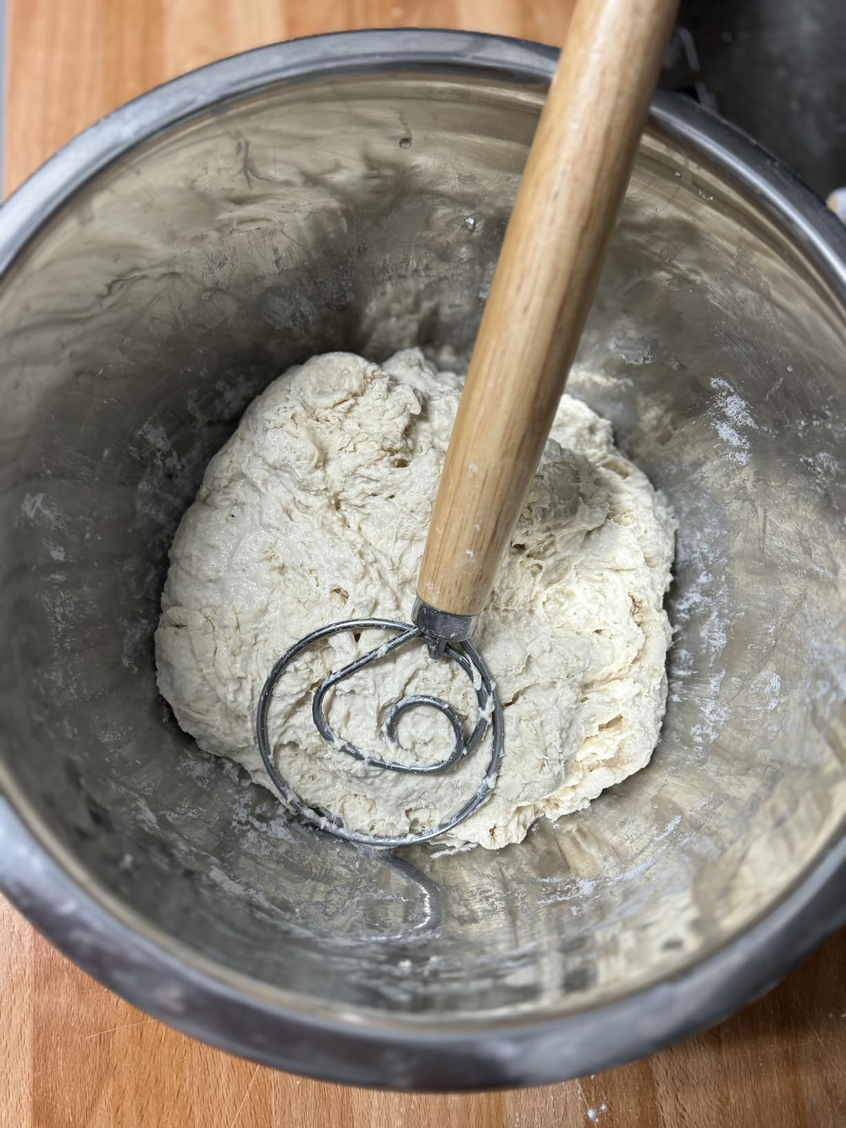 Danish Dough Whisk, Sourdough Tools For Bread Mixer, Dutch Style Bread Whisk For Sourdough Cooking Kitchen with Stainless Steel Danish Sourdough Whisks Bread Mixer 13