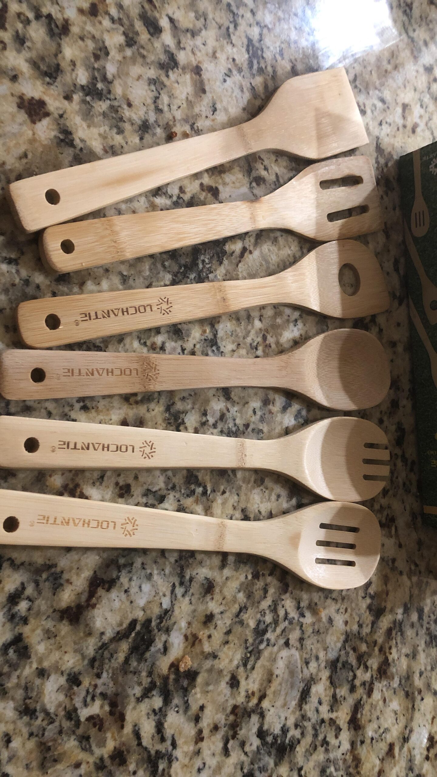 Wooden Spoons for Cooking Bamboo Utensils Set (6 Pieces) - Essential Tools Wooden Spoons & Spatula for Everyday Stirring, Mixing, Flipping & Serving, Gentle on Nonstick Cookware customer photo 2