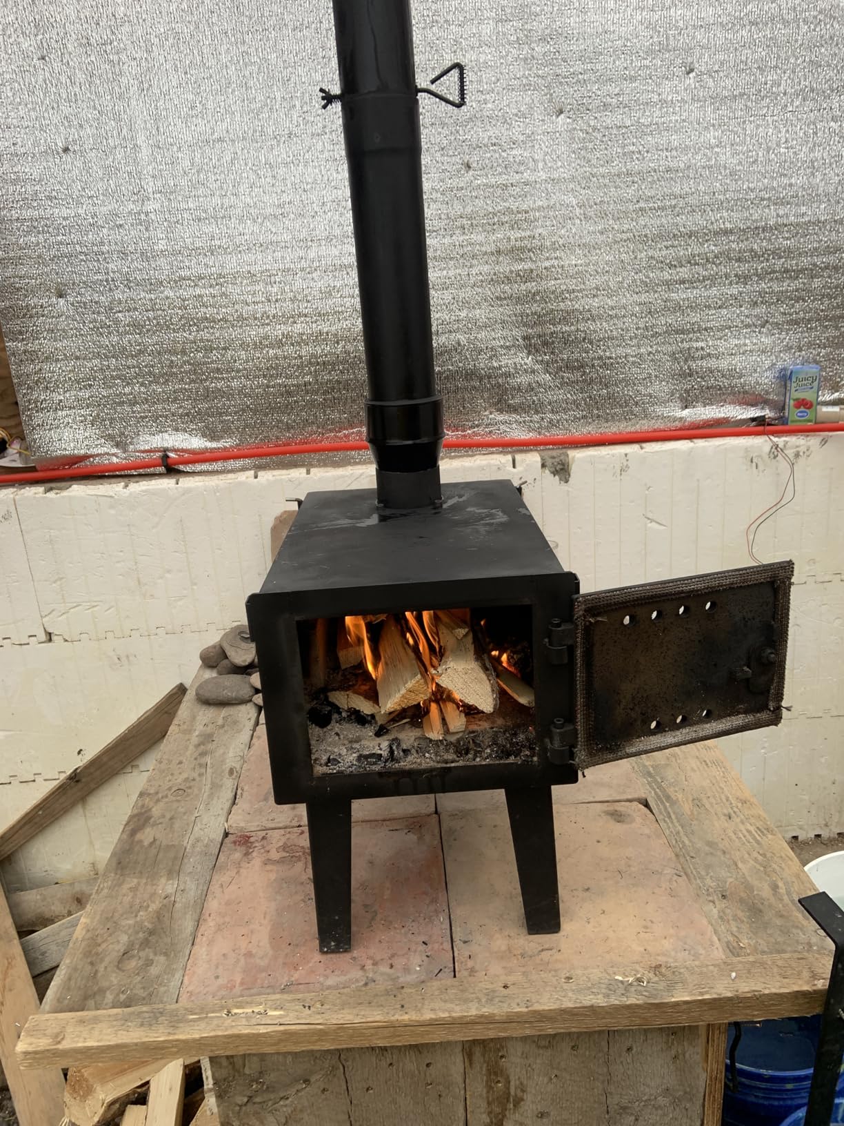 Guide Gear Large Outdoor Wood Burning Stove Portable with Chimney Pipe for Cooking, Camping, Tent, Hiking, Fishing, Backpacking customer photo 1