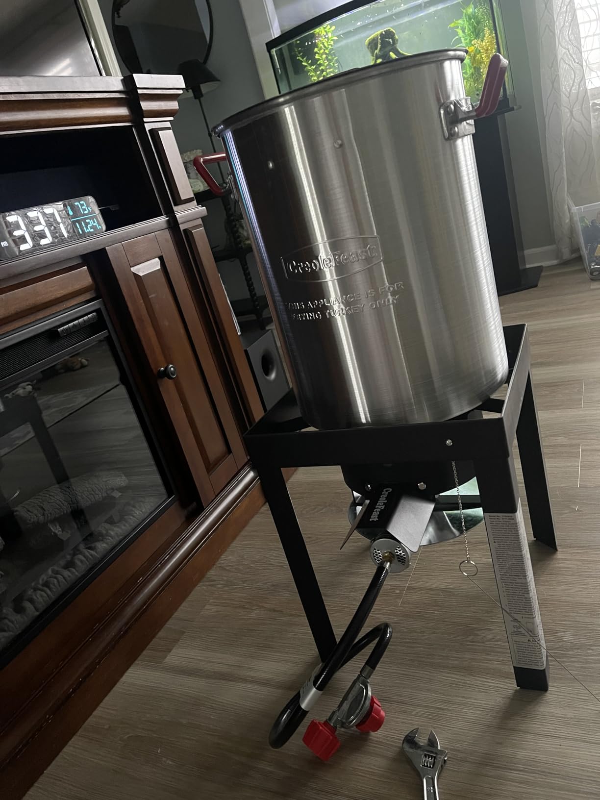 CreoleFeast TFS3010 Propane 30 Qt. Turkey and 10 Qt. Fish Fryer Boiler Steamer Set, 50,000 BTU Burner, Ideal for Outdoor Cooking customer photo 2