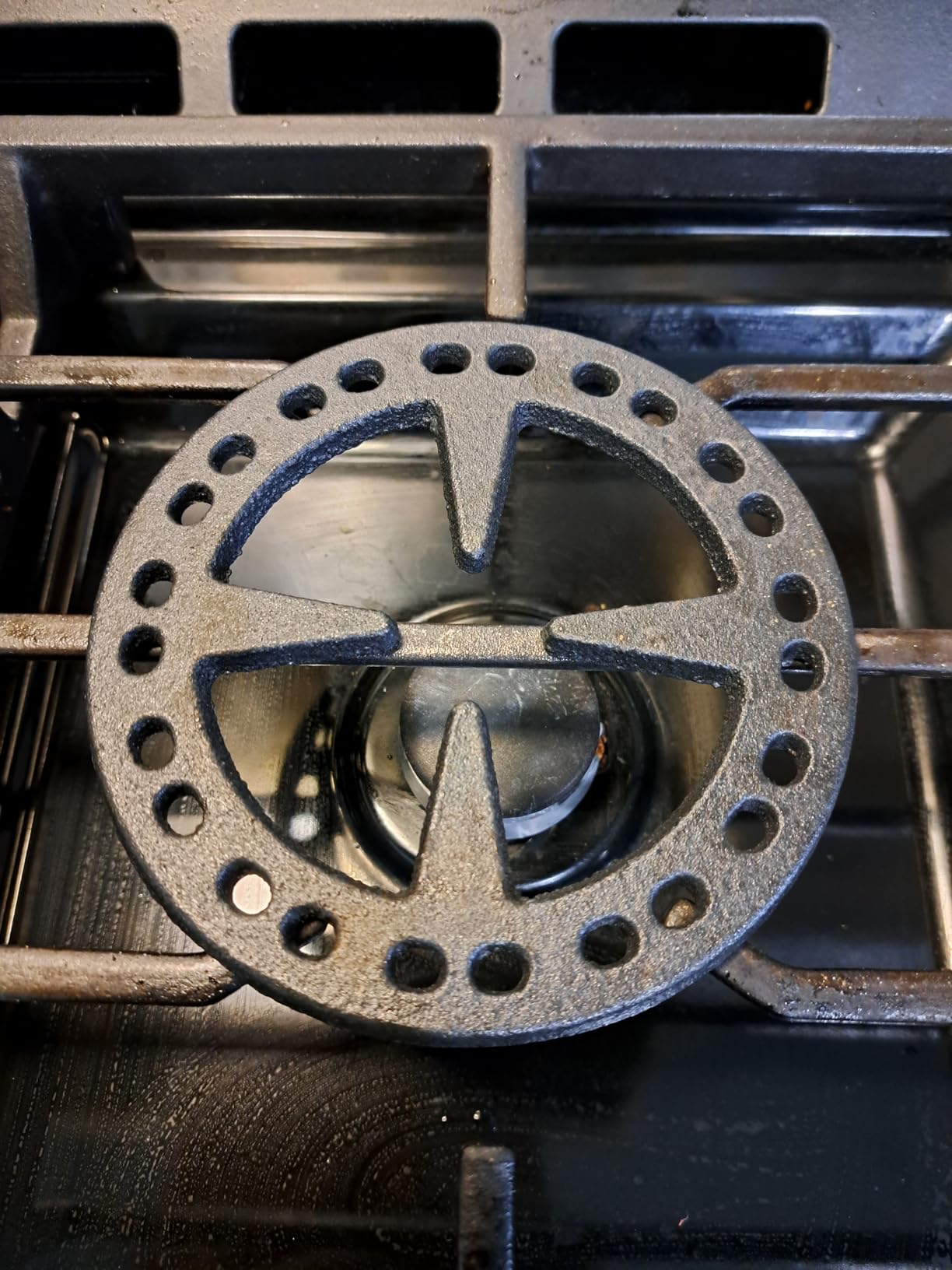 Cast Iron Wok Ring Support for Gas Stove - Non Slip, Fits Round Bottom Wok, Replacement Grate - Fits Samsung, GE, KitchenAid, LG, Whirlpool, Frigidaire, Kenmore customer photo 1