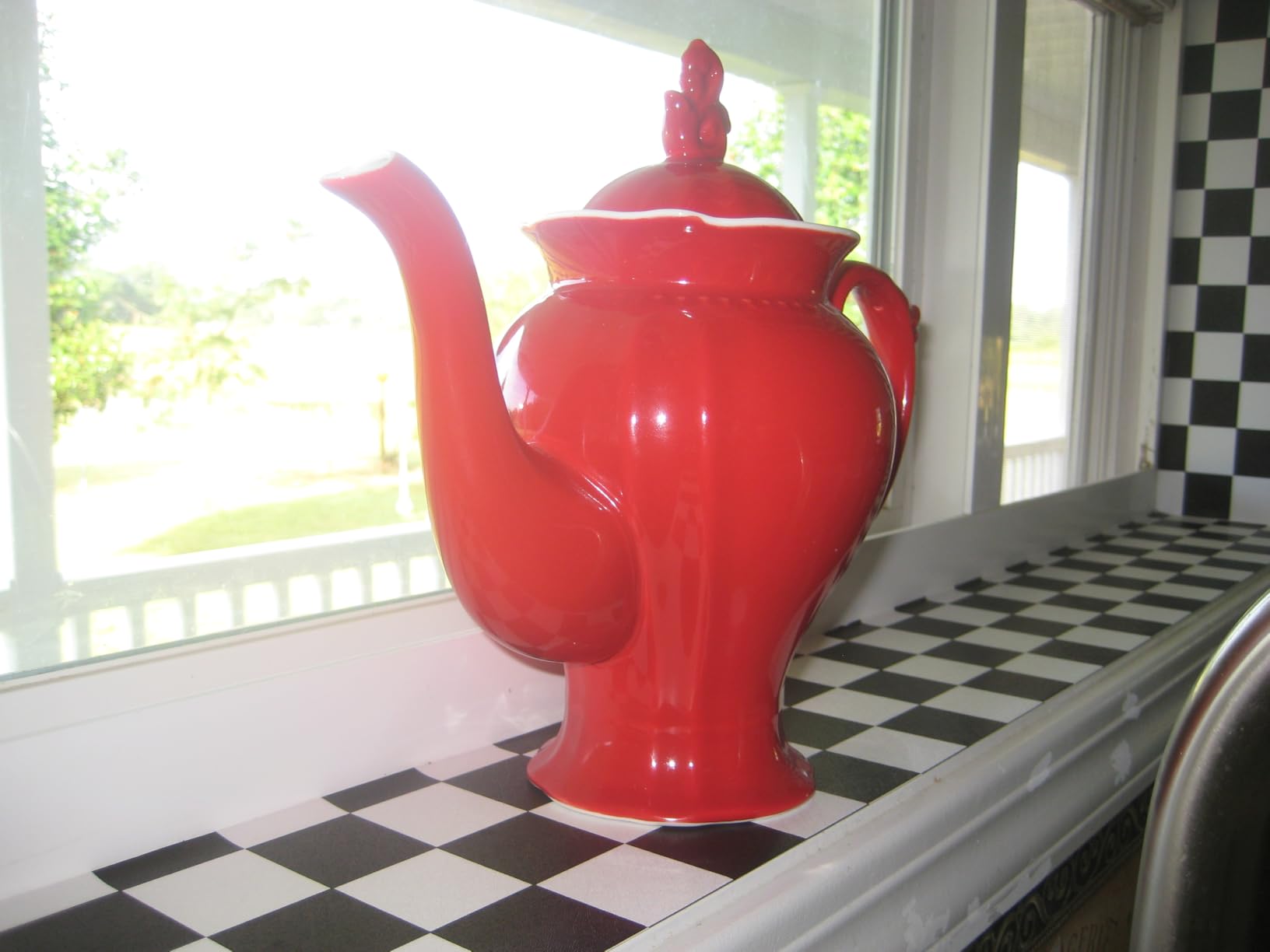 Fine Porcelain Light Blue English Teapot, Coffee Pot, Victoria Style, Light Weight, 37 Oz customer photo 1