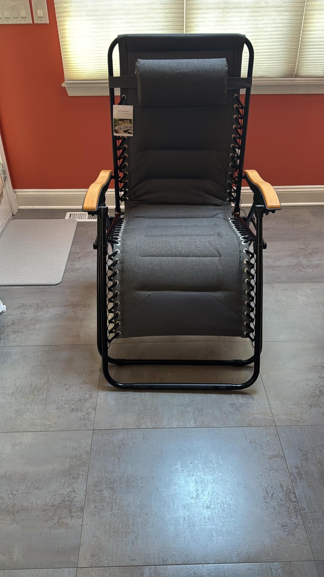 PHI VILLA XXL Oversized Padded Zero Gravity Chair, Foldable Patio Recliner, 30