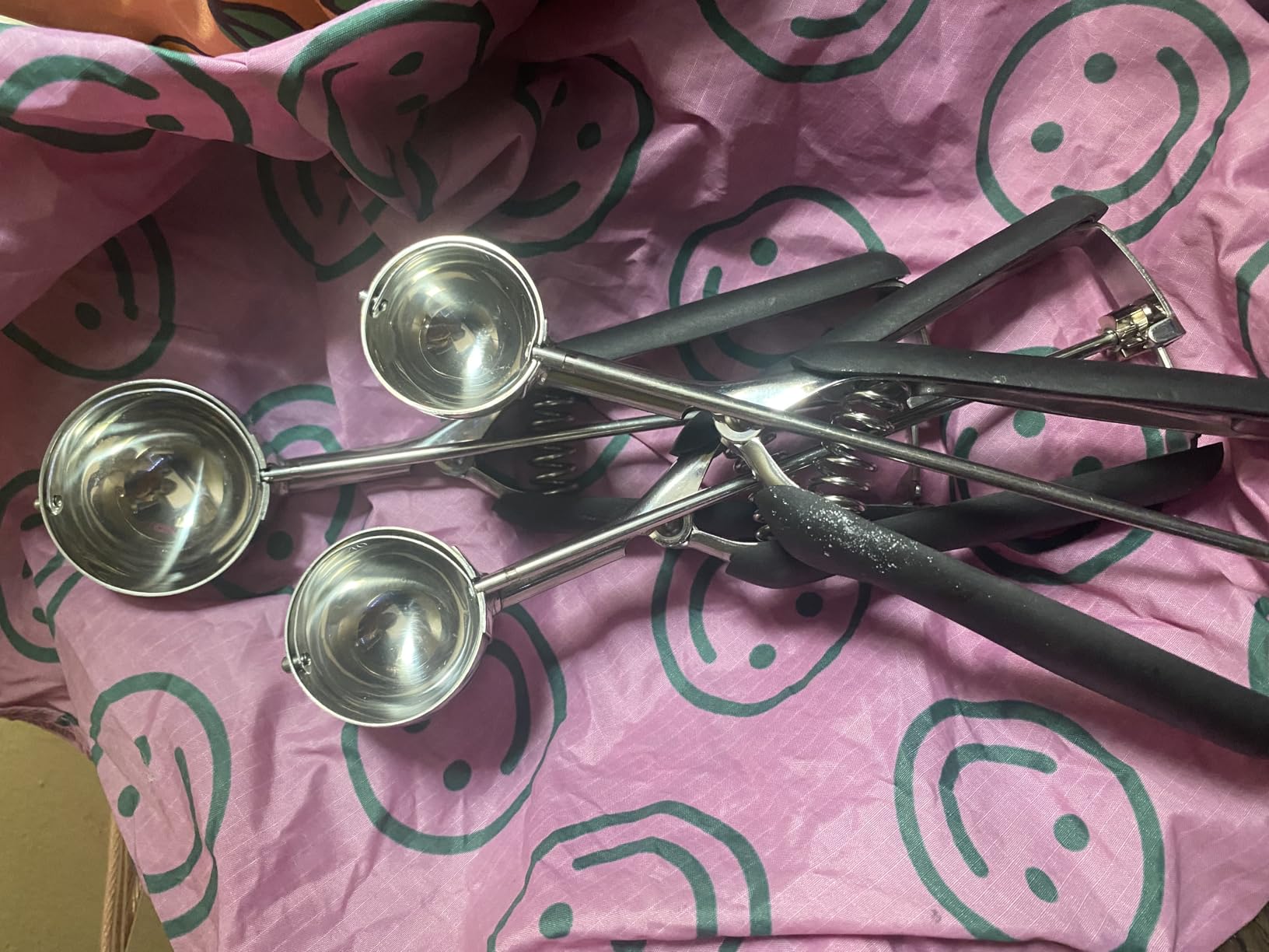 Cookie Scoop Set, Include 1 Tbsp/2 Tbsp/3 Tbsp, Cookie Dough Scoop, Cookie Scoops for Baking Set of 3, 18/8 Stainless Steel, Good Grip, Non-Slip, For Cookies Cupcake Muffin Ice Cream waffle customer photo 2