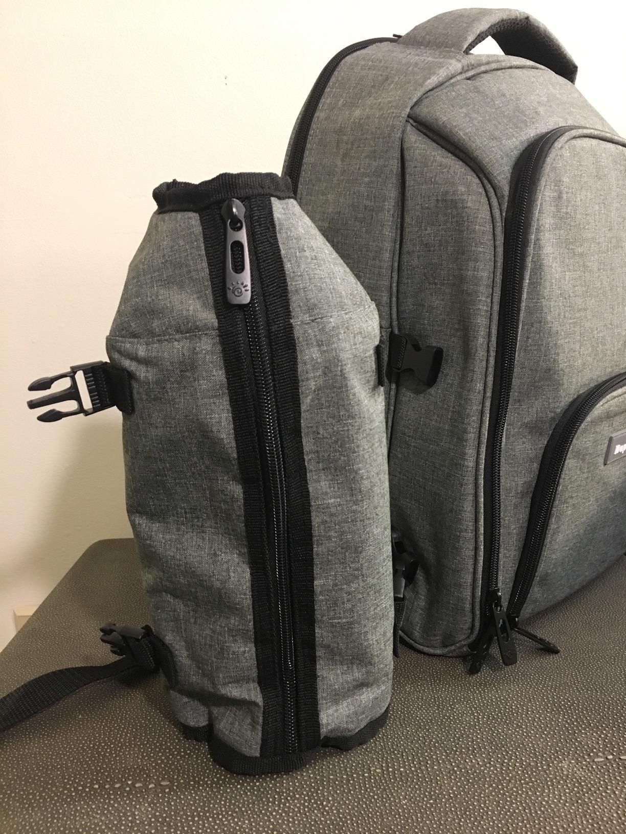 Hap Tim Picnic Basket Backpack for 2 Person with 2 Insulated Cooler Compartment, Wine Holder, Fleece Blanket, Cutlery Set, Wedding Gifts for Couples, Bridal Shower Gifts, Engagement Gifts customer photo 2