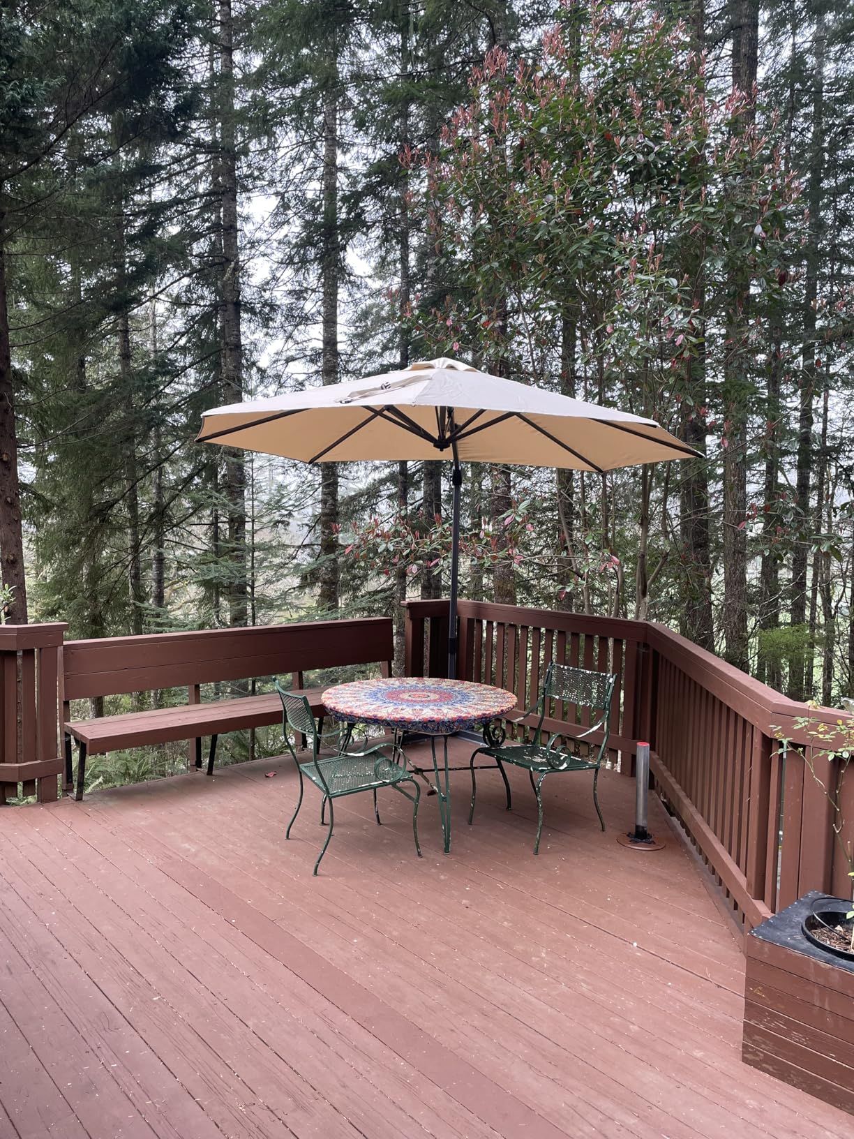 PURPLE LEAF 9' X 11.5' Patio Umbrella Outdoor Cantilever Rectangle Umbrella Aluminum Offset Umbrella with 360-degree Rotation for Garden Deck Pool Patio, Beige customer photo 2