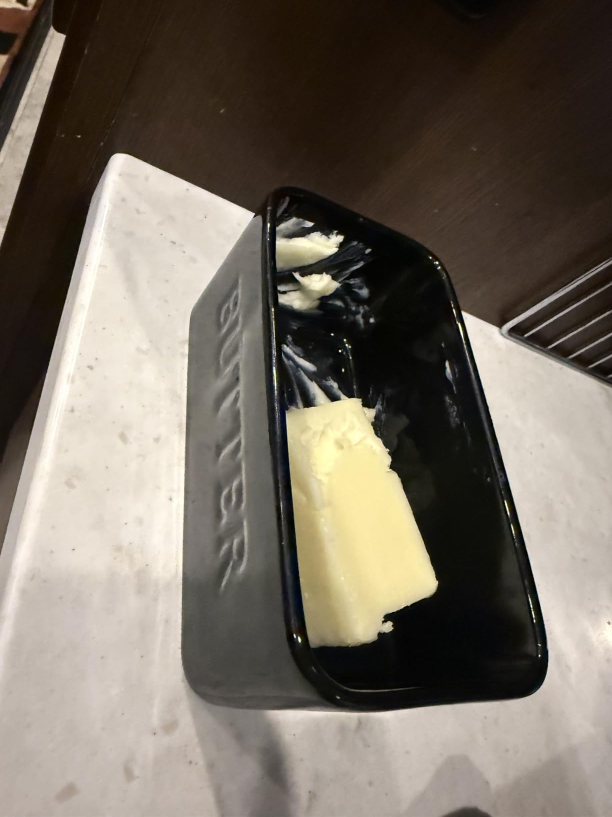 PriorityChef Extra Large Butter Dish with Lid for Countertop, Ceramic Butter Container With Airtight Cover, Butter Keeper for Counter or Fridge, Butter Holder Storage, White customer photo 1