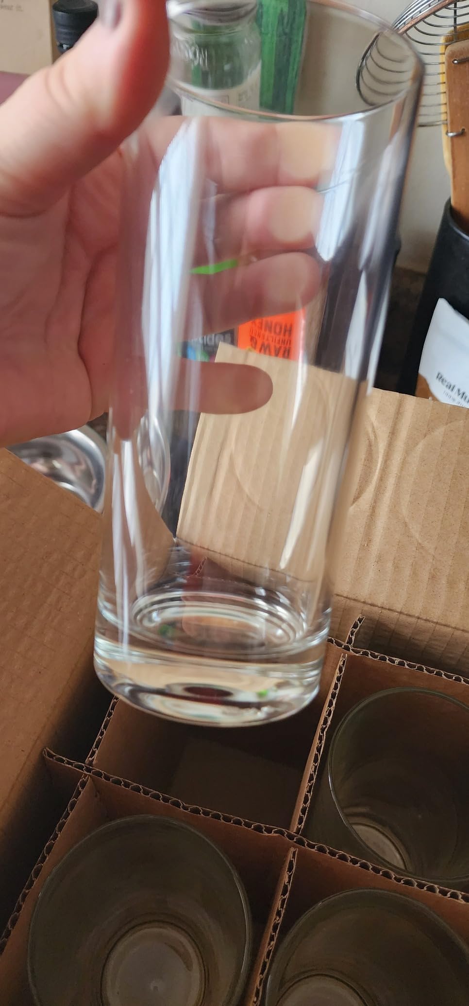 Godinger Highball Drinking Glasses, Italian Made Tall Glass Cups, Water Glasses Drinking Set, Cocktail Glasses - 14oz, Set of 4, Made In Italy customer photo 2