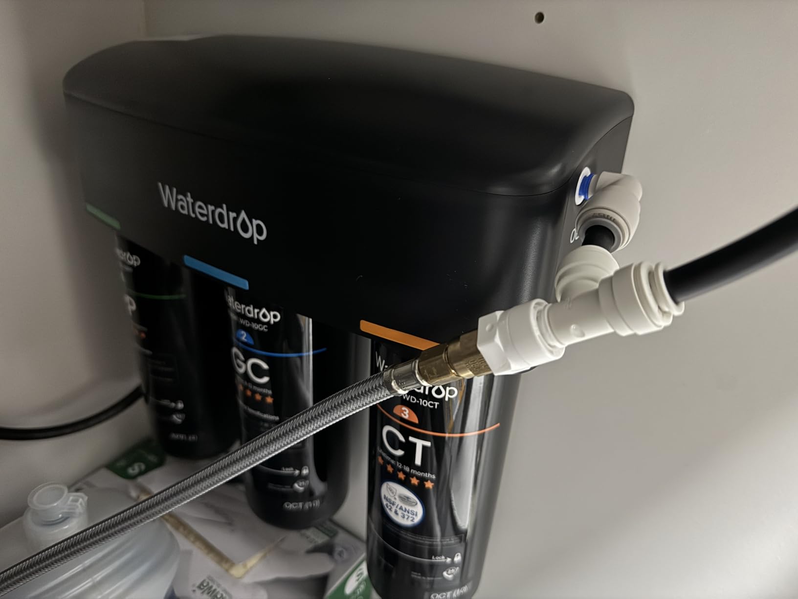 Waterdrop TSA 8 Layer Under Sink Water Filter System, Under Sink Water Filtration System, Reduces PFAS, PFOA/PFOS, Fluoride, Chlorine, Bad Taste & Odor, NSF/ANSI 42 Certified Element, USA Tech customer photo 2