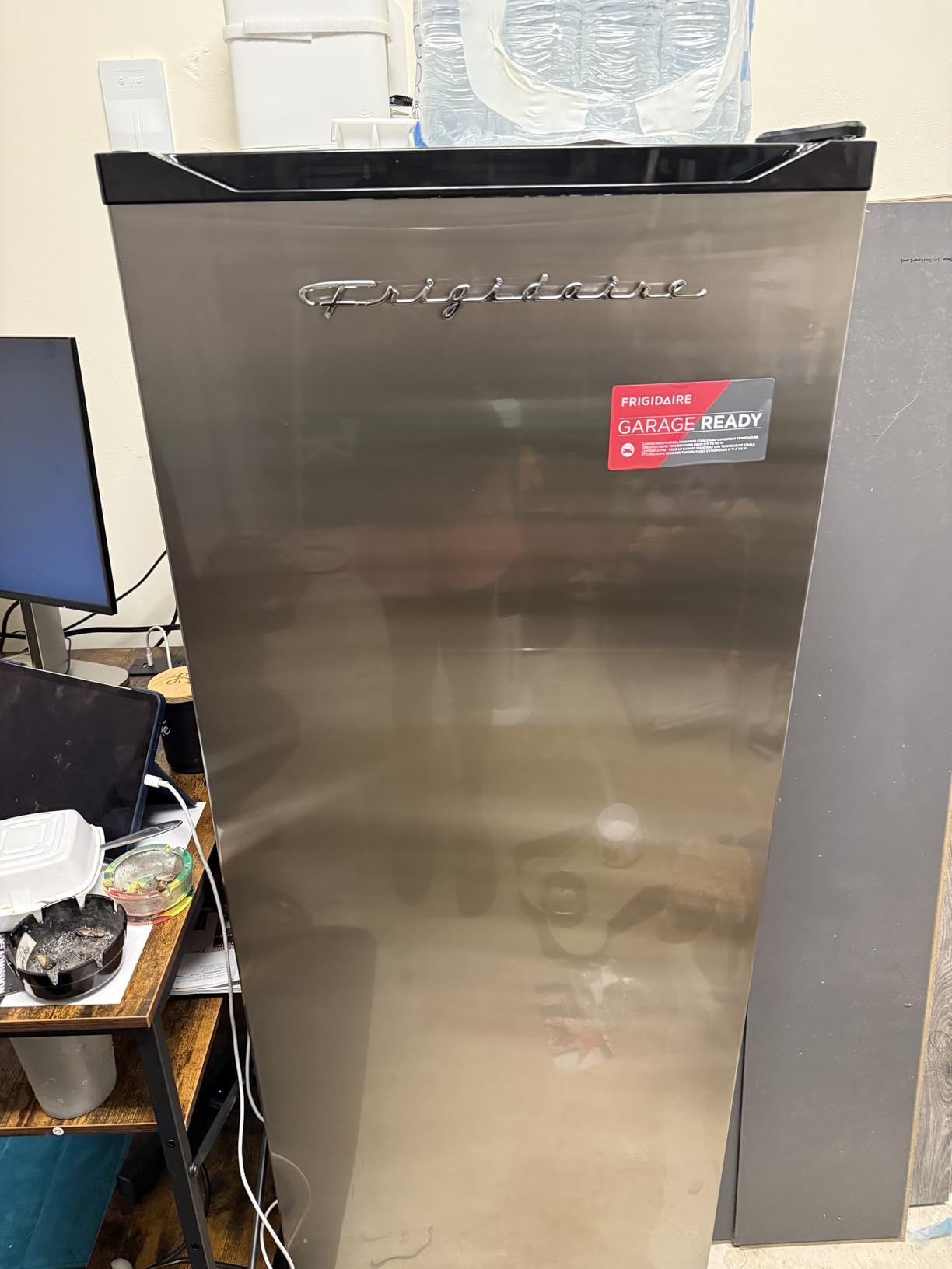 Frigidaire Upright Freezer, 6.5 cu. ft., Deep Freeze, Vinyl Coated Metal with Wire Shelving, Compact for Kitchen, RV, Dorm, Cabin, and Trailer, Platinum Design Series, Silver - 21D x 23W x 56H customer photo 1