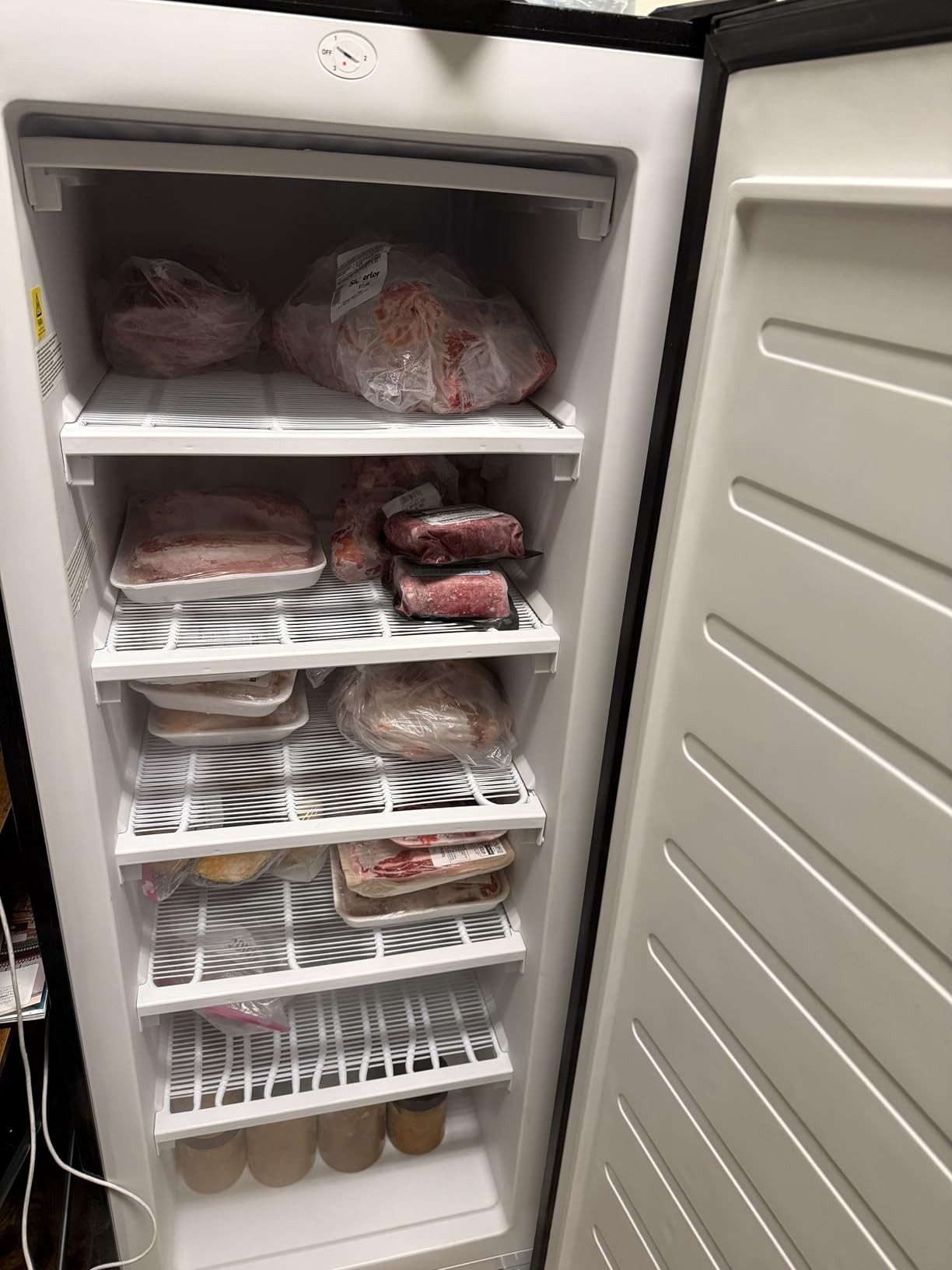 Frigidaire Upright Freezer, 6.5 cu. ft., Deep Freeze, Vinyl Coated Metal with Wire Shelving, Compact for Kitchen, RV, Dorm, Cabin, and Trailer, Platinum Design Series, Silver - 21D x 23W x 56H customer photo 2