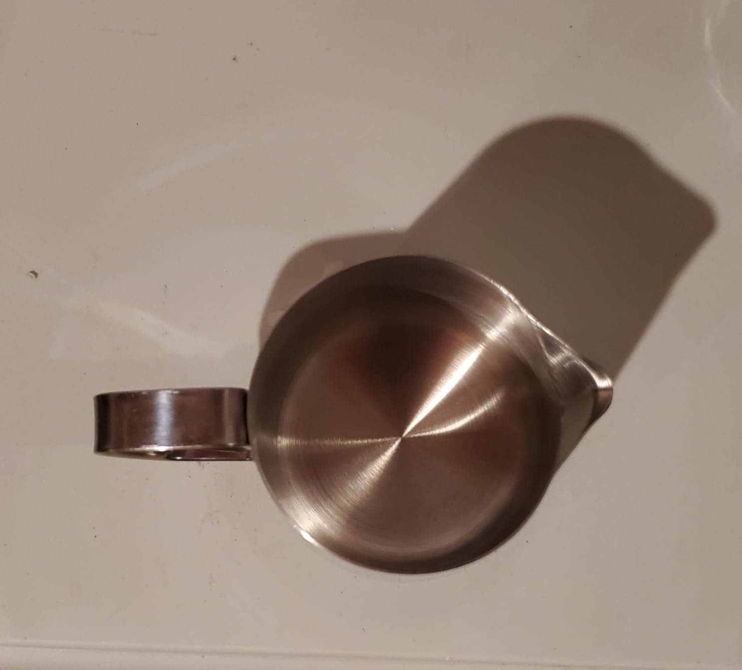 Milk Frothing Pitcher, 12 Oz Milk Frother Steamer Cup Stainless Steel Espresso Cup customer photo 2