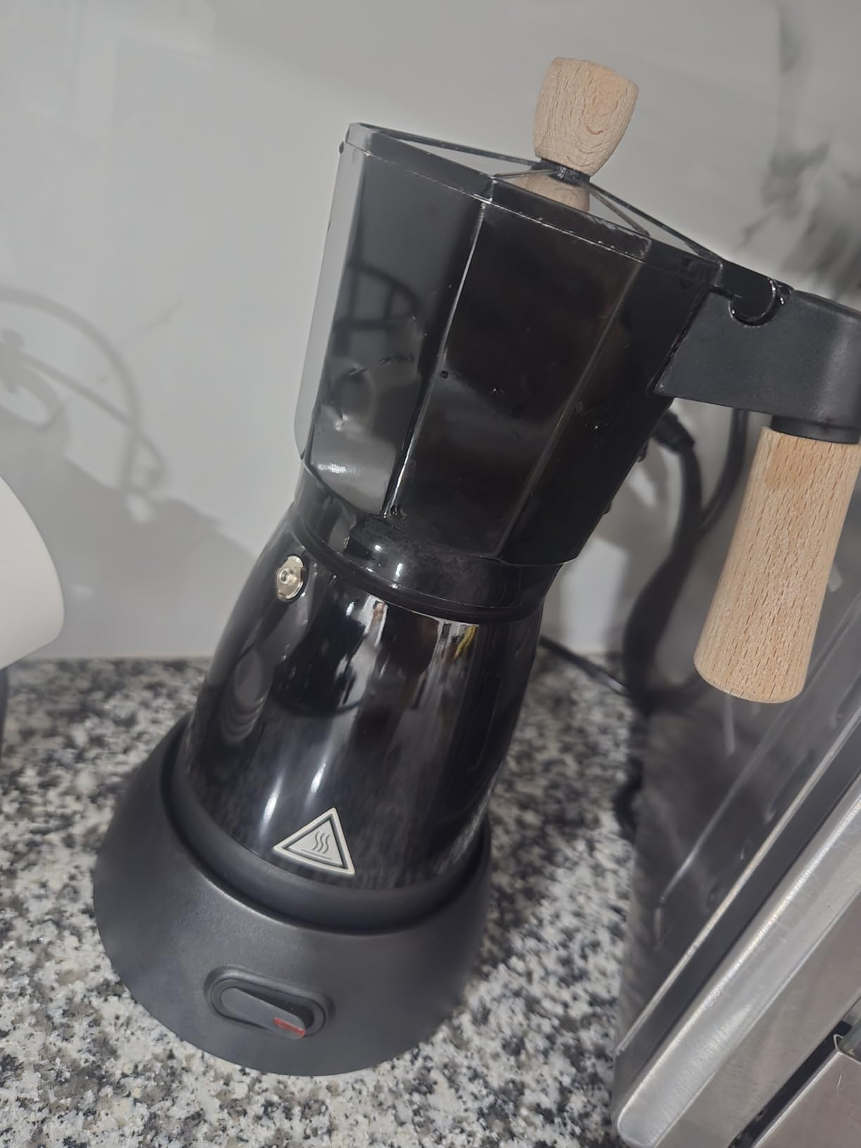 SHANGSKY Coffee Pot Electric Moka Pot 6 Cup, Espresso Coffee Maker Cafeteras Electricas Italian Coffee Maker Espresso Makers Portable Aluminum Electric Mocha Pot customer photo 1