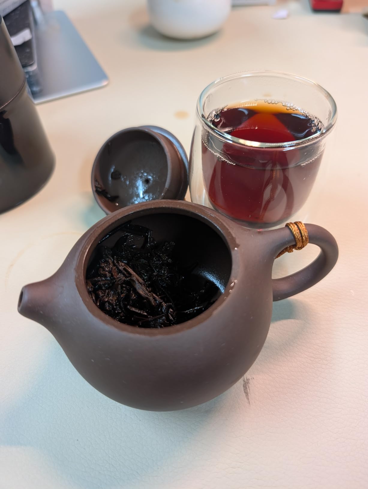 Teapot 6oz Chinese Yixing Xishi ZinI Clay Pots Ball Filter Infuser for Loose Tea (Spherical filter) customer photo 2