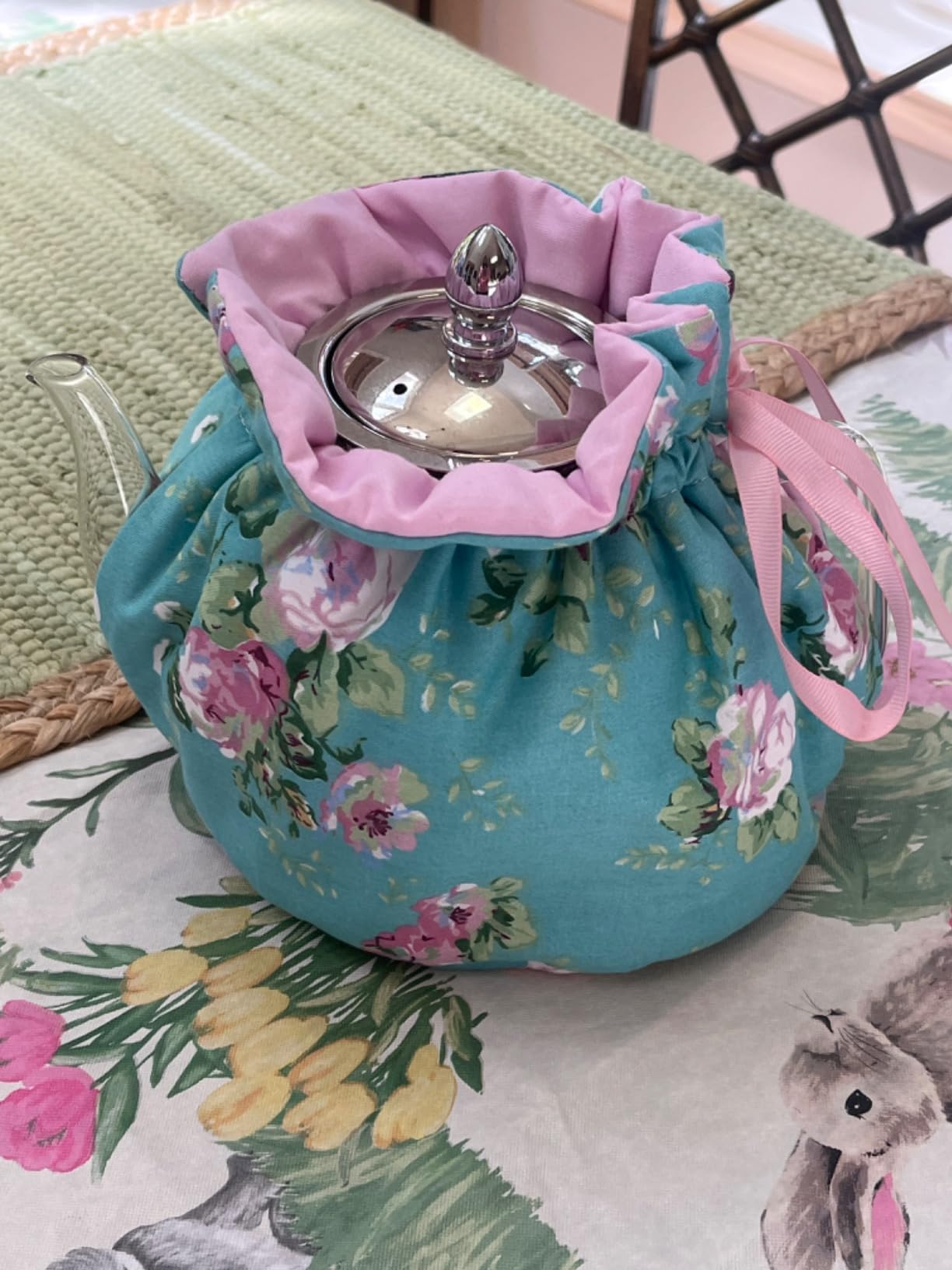 Tea Pot Cosy Cotton Vintage Printed Tea Cozy for Teapots Dust Cover Insulated Kettle Cover Breakfast Warmer for Home Kitchen Decorative Accessories customer photo 1