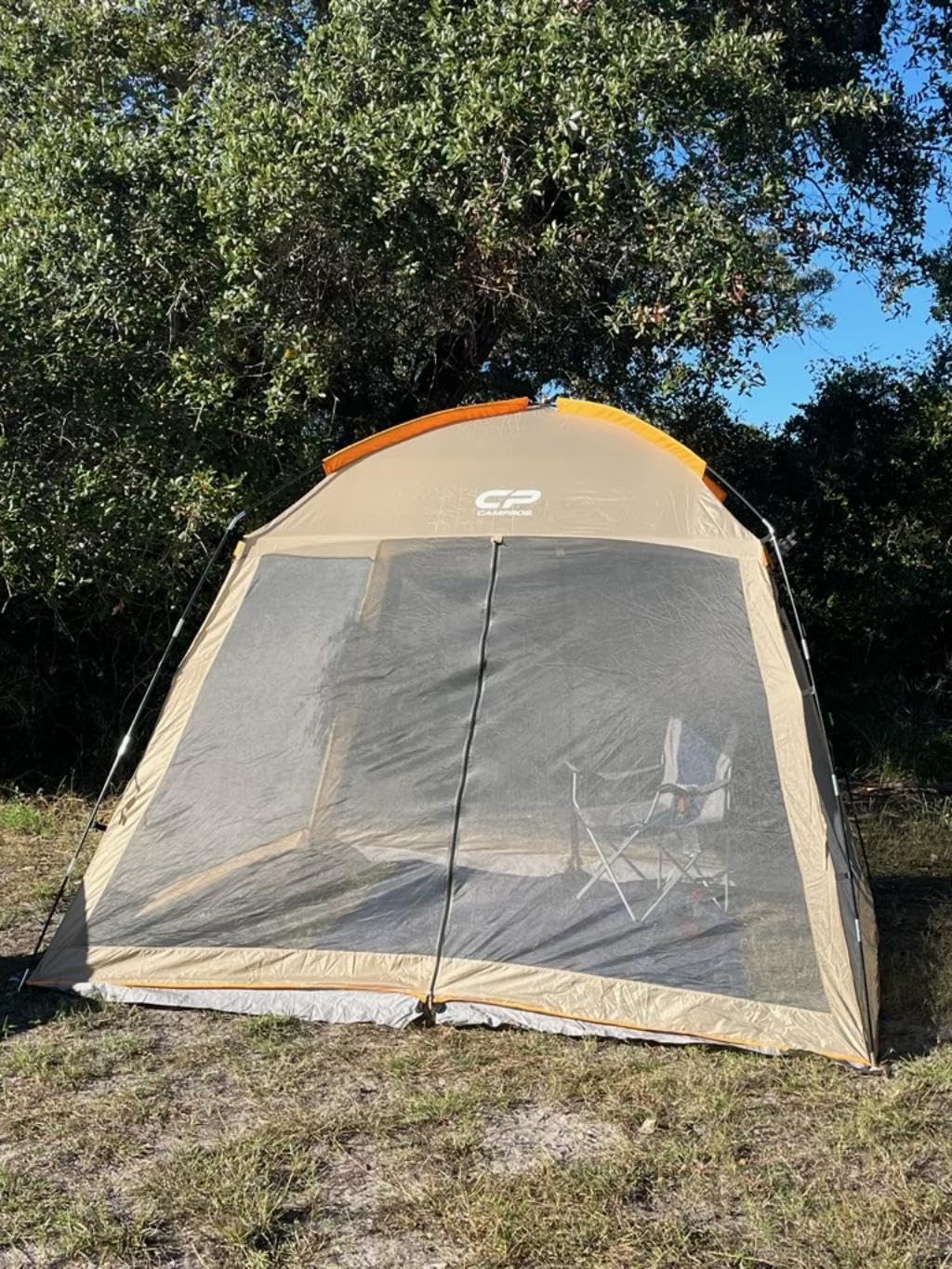 CAMPROS CP Screen House 10 x 10 Ft Screened Mesh Net Wall Canopy Tent Screen Shelter Gazebos for Patios Outdoor Camping Activities - Blue customer photo 1