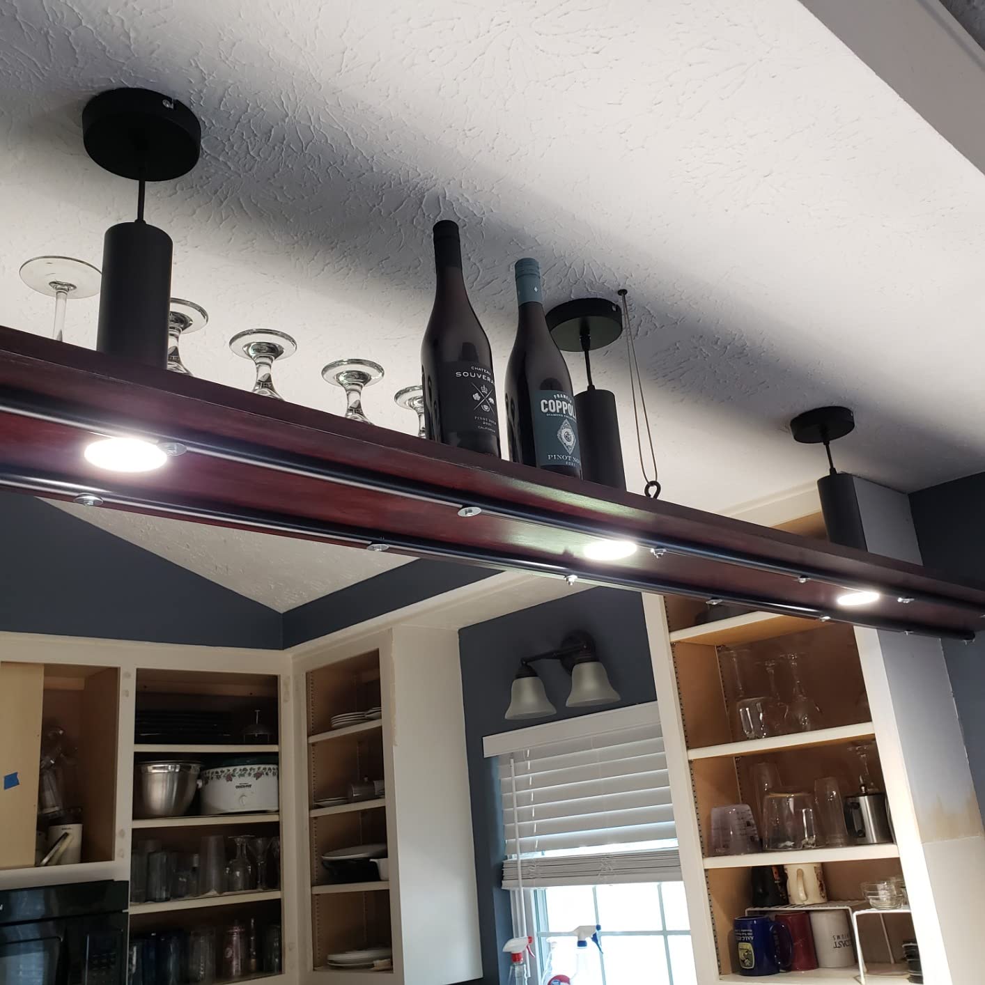 OKELI Pendant Lights, Modern Black Pendant Lights Fixture, Unique LED Pendant Lighting for Kitchen Island Bar, 20W, 4000K, ETL5026458(3Pack) customer photo 1