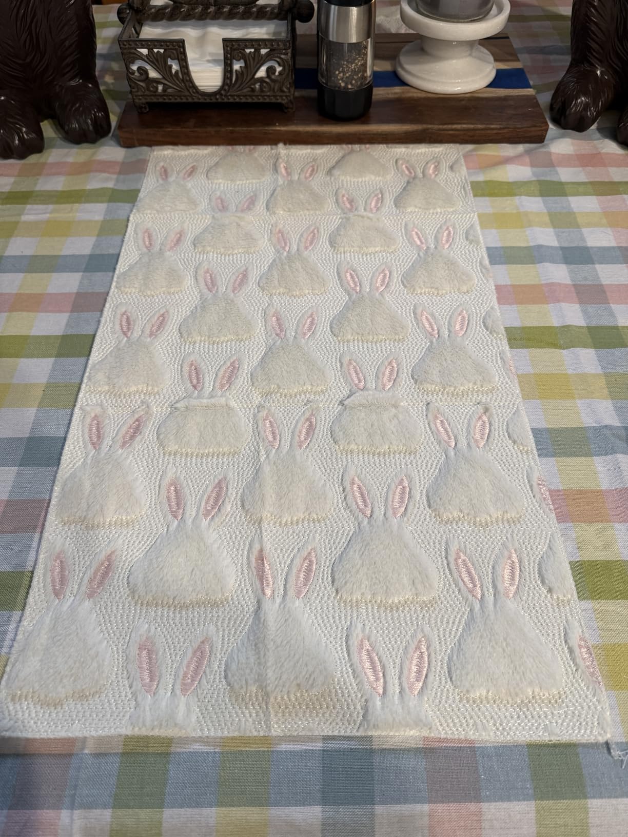 COTTON CRAFT Countryside Classic Gingham Buffalo Check Plaid Tablecloth - Premium Cotton - Spring Easter Bunny Luncheon Dinner - Table Cover - 60 inch x 120 inch - Yellow Multi customer photo 2