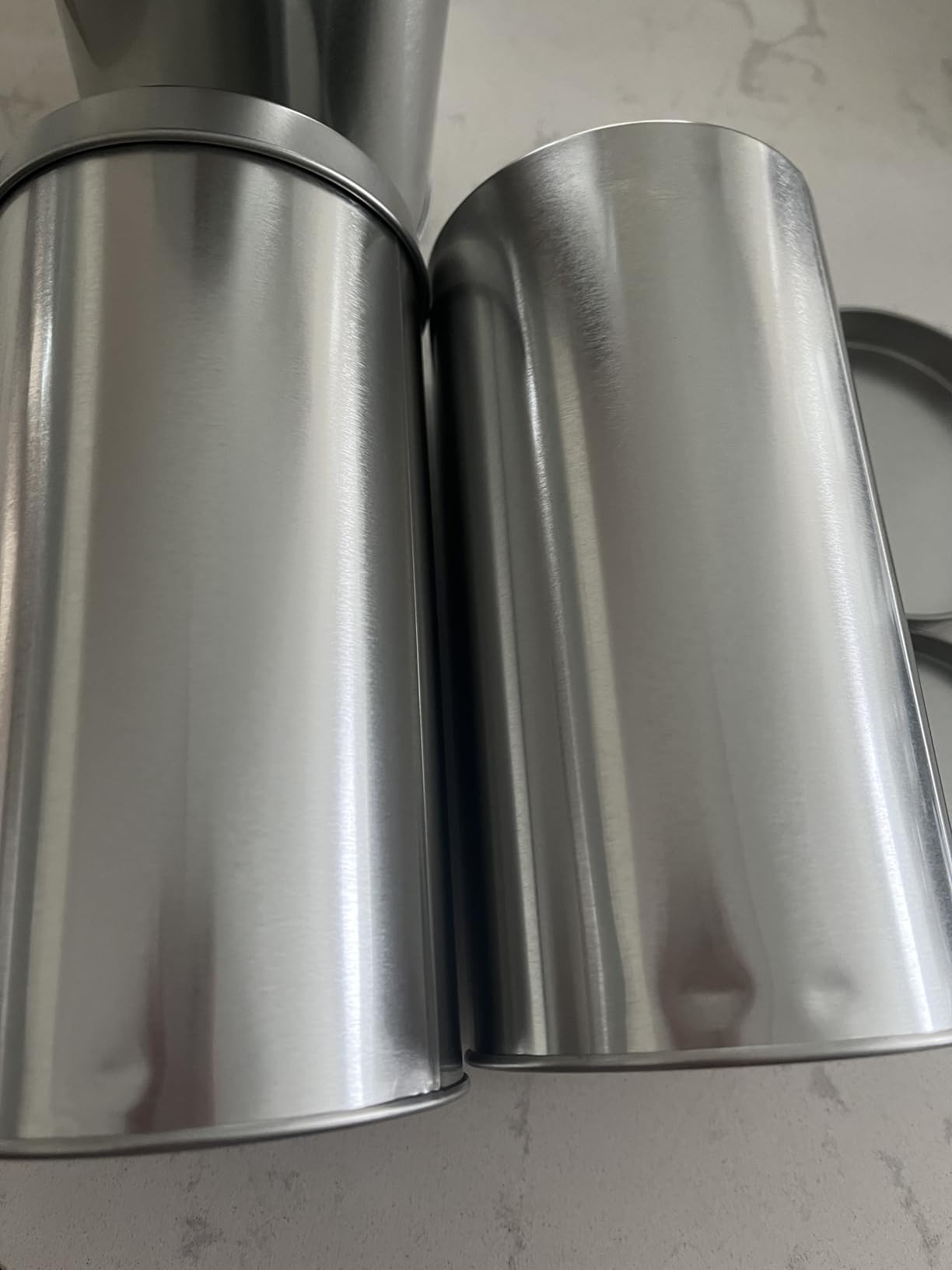 SOLSTICE TEA TRADERS Double Seal Tea Canisters (Pack of 4) Round Metal Containers with Interior Seal Lid - Large customer photo 2