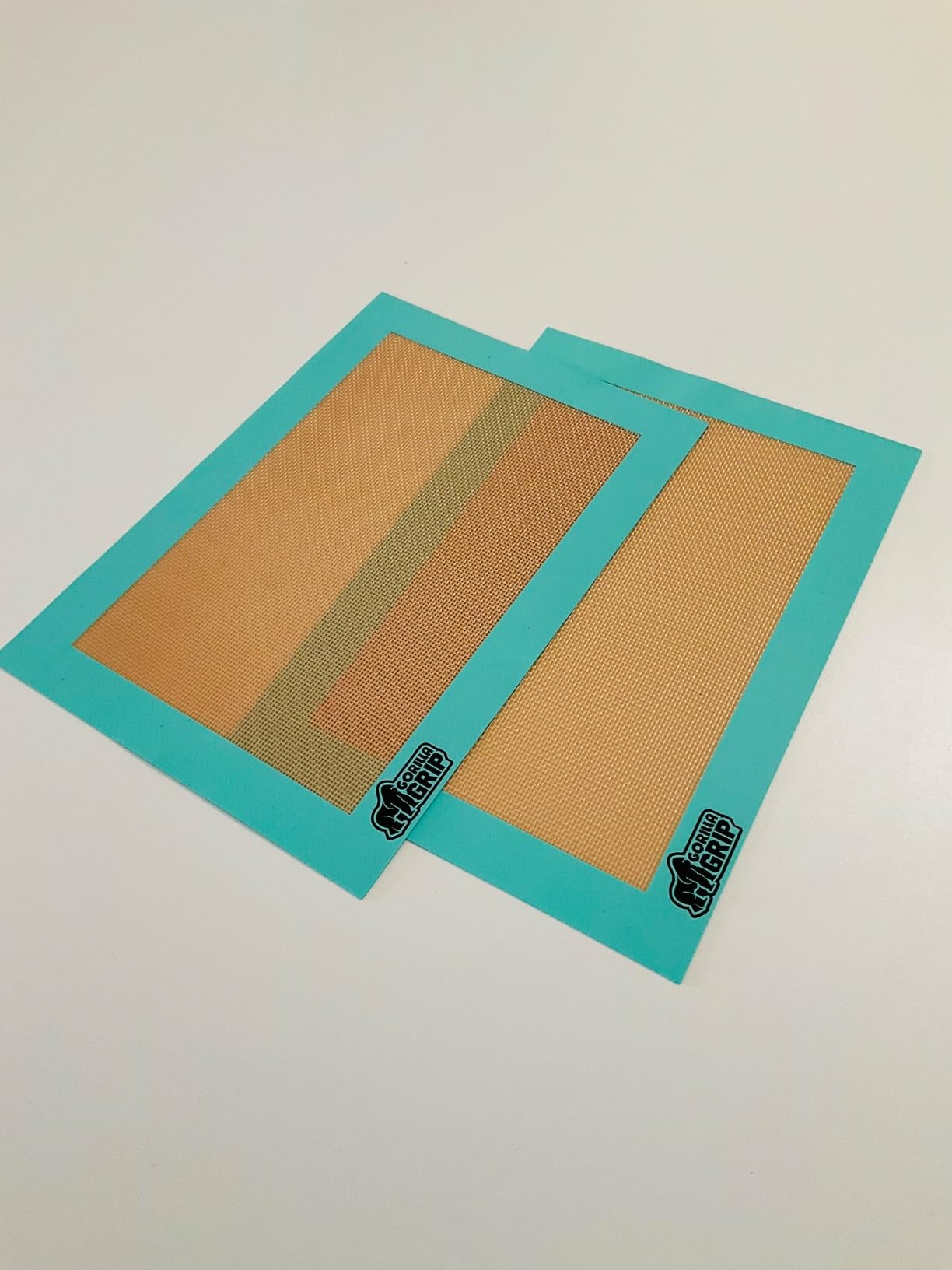 GORILLA GRIP Reusable Nonstick Silicone Baking Mat, 2-Pack, 16.5x11.87, Half Sheet, BPA-Free Oven Safe Food Liner for Cookie Sheets, No Mess Easy Clean Pastry Mats, Kitchen Baking Essentials, Mint customer photo 1