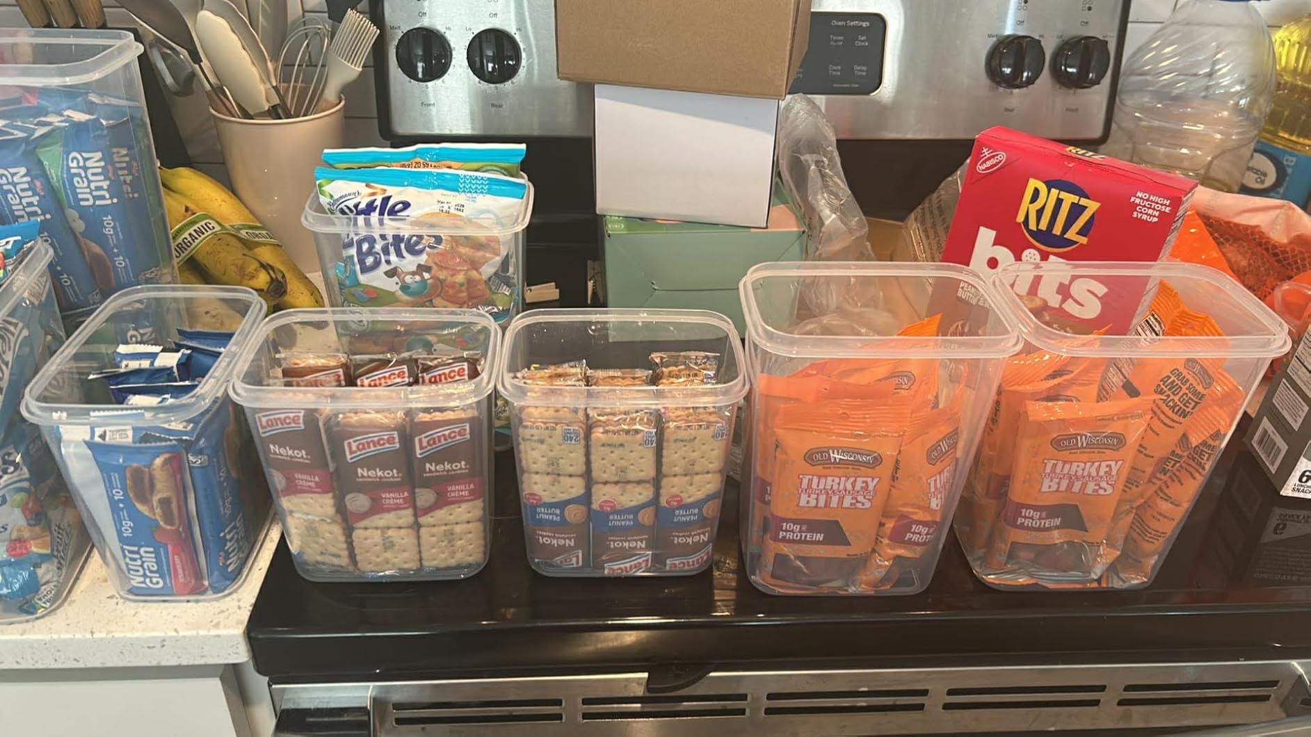 Airtight Food Storage Containers with Lids, Vtopmart 24 pcs Plastic Kitchen and Pantry Organization Canisters for Cereal, Dry Food, Flour and Sugar, BPA Free customer photo 2
