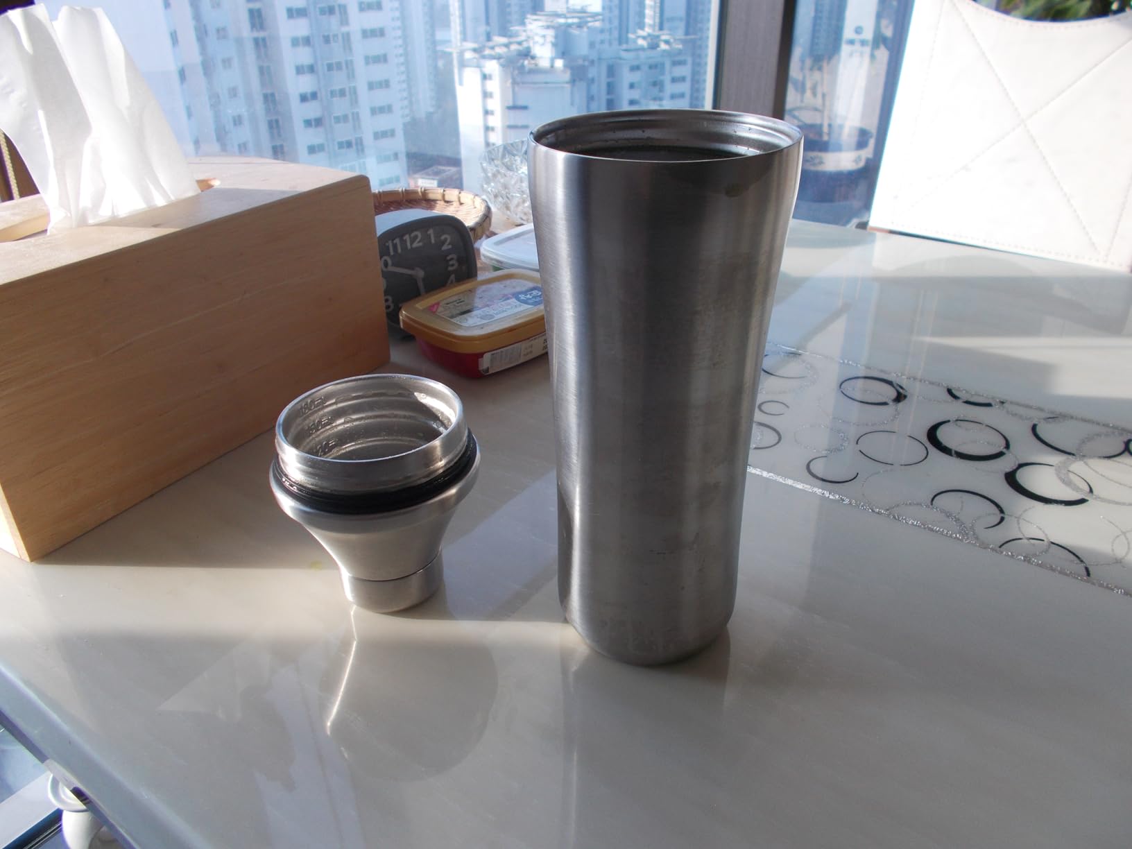 Elevated Craft Hybrid Cocktail Shaker - Premium Vacuum Insulated Stainless Steel Gunmetal Cocktail Shaker - Innovative Measuring System - Martini Shaker for the Home Bartender - 28oz Total Volume customer photo 1