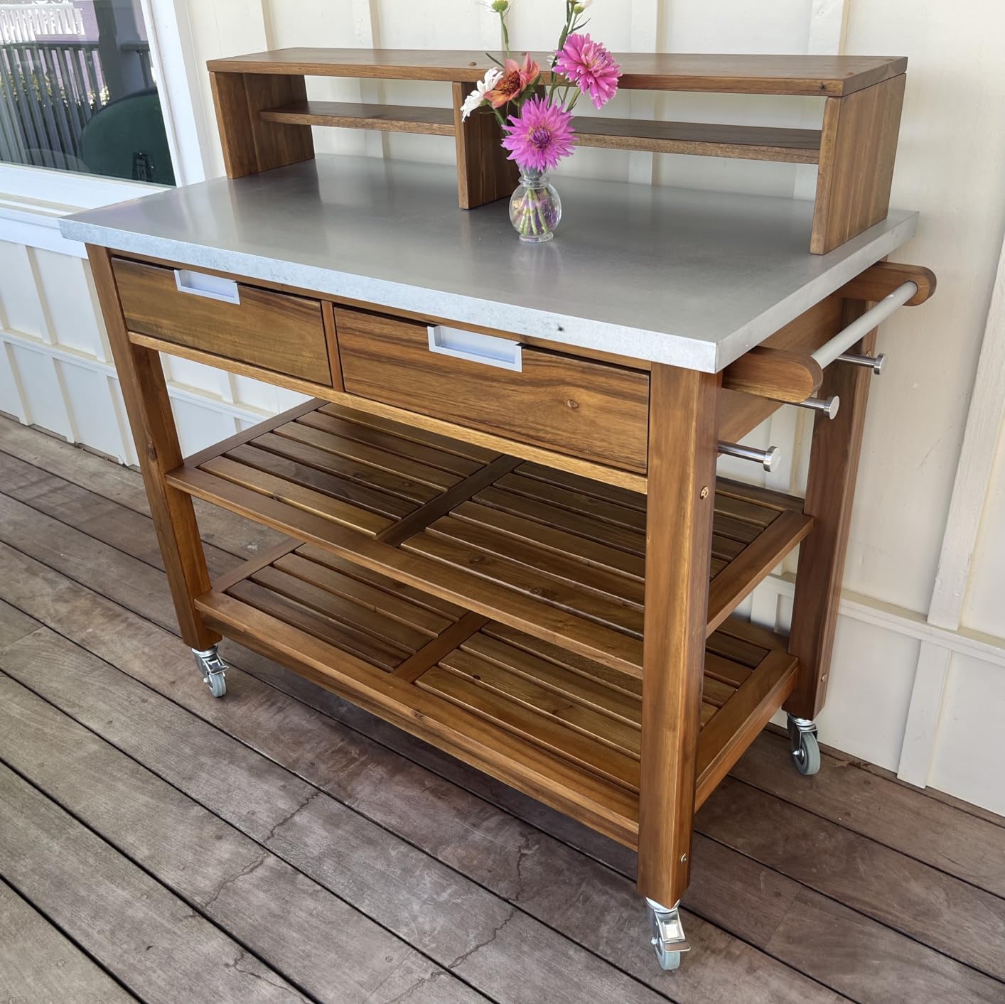 Homestyles Maho Golden Teak Potting Bench customer photo 2
