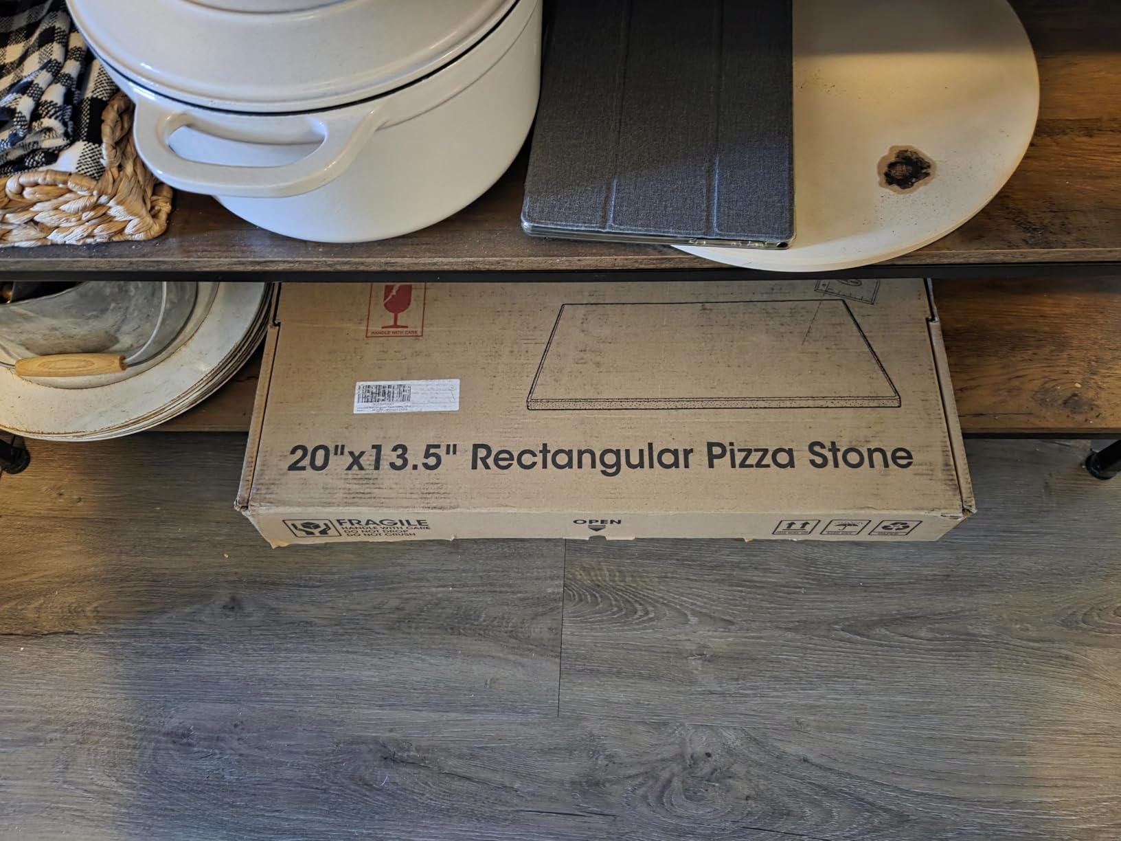 Unicook Large Pizza Stone for Oven 20 Inch, Rectangular Baking Stone 20