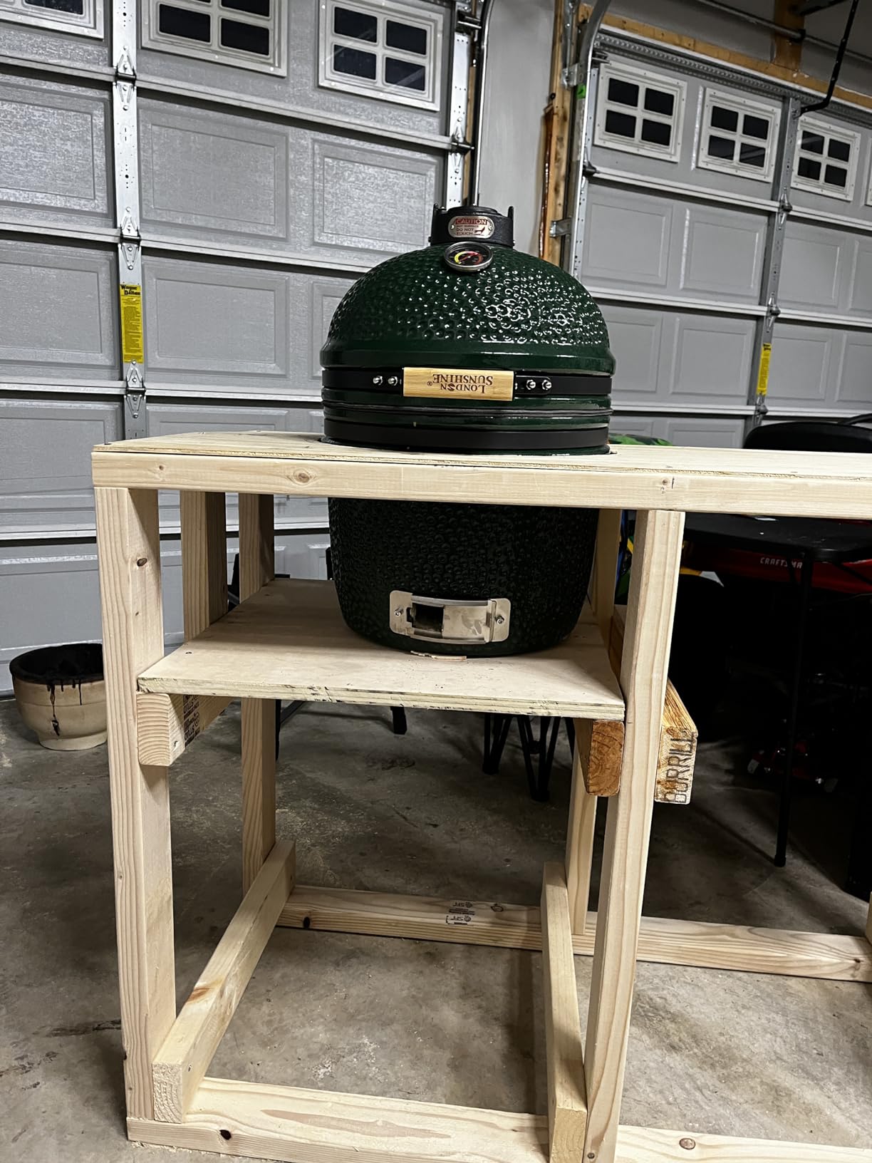Ceramic Kamado Charcoal BBQ Grill and Smoker, Stainless Steel Grates -15 inch Ceramic with Tall Stand (GREEN) customer photo 1