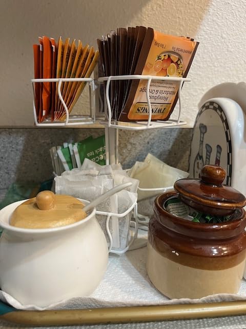 Nifty Tea Bag Spinning Carousel - 6 Compartments, Up to 60 Tea Bags Storage, Spins 360-Degrees, Lazy Susan Platform, Modern White Design, Home or Office Kitchen Counter Organizer customer photo 2