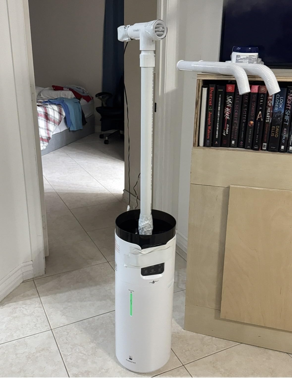 Humidifier Large Room, 4.2 Gal/16L Large Humidifier for 1500 sq.ft, 360° Nozzles Cool Mist Ultrasonic, Top Fill Tower Humidifiers for Bedroom Office Plant wholehouse with Extension Tube, Night Light customer photo 2