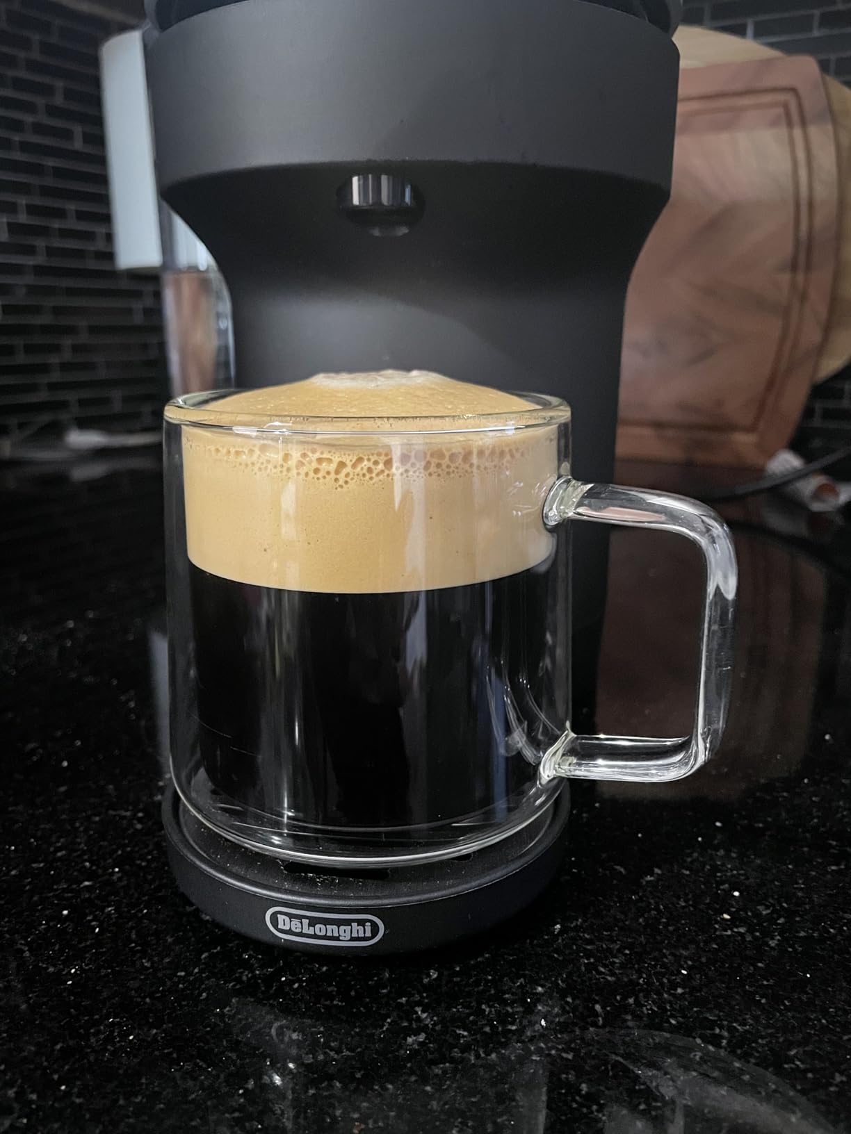CNGLASS 10oz Glass Coffee Mugs,Double Wall Insulated Glass Mugs with Handle,Clear Espresso Mug for Latte,Cappuccino,Tea Bag,Set of 2 customer photo 2