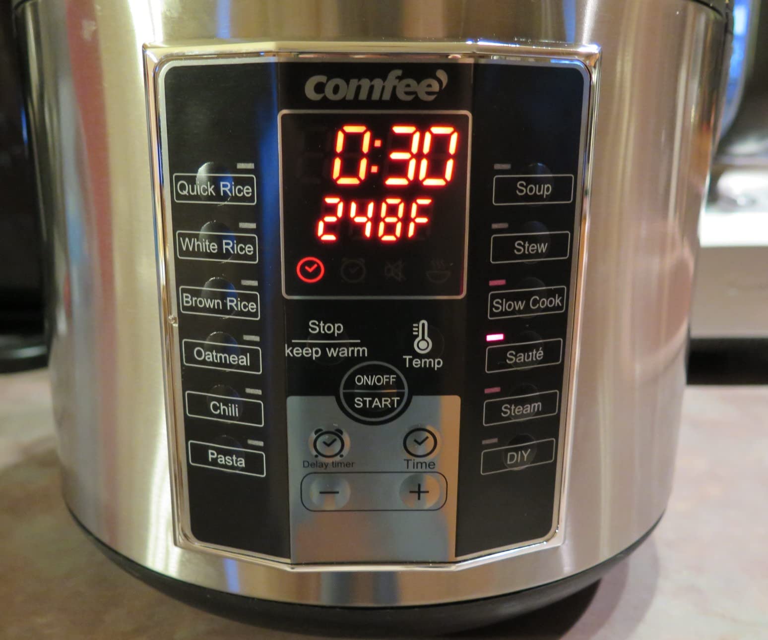 COMFEE' Compact Rice Cooker, 6-in-1 Stainless Steel Multi Cooker, Slow Cooker, Steamer customer photo 1