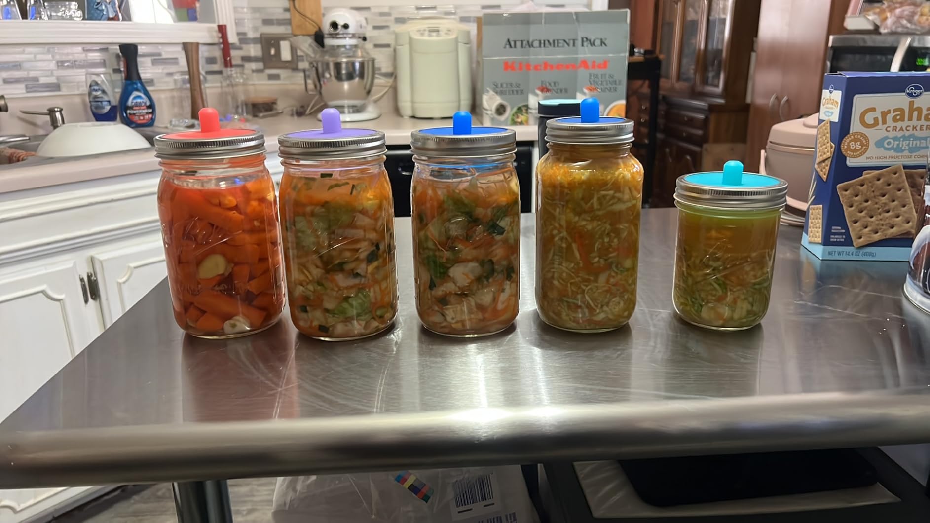 Masontops Complete Mason Jar Fermentation Kit - Easy Small/Regular Mouth Jars Vegetable Fermenting Set - DIY Equipment Essentials customer photo 1