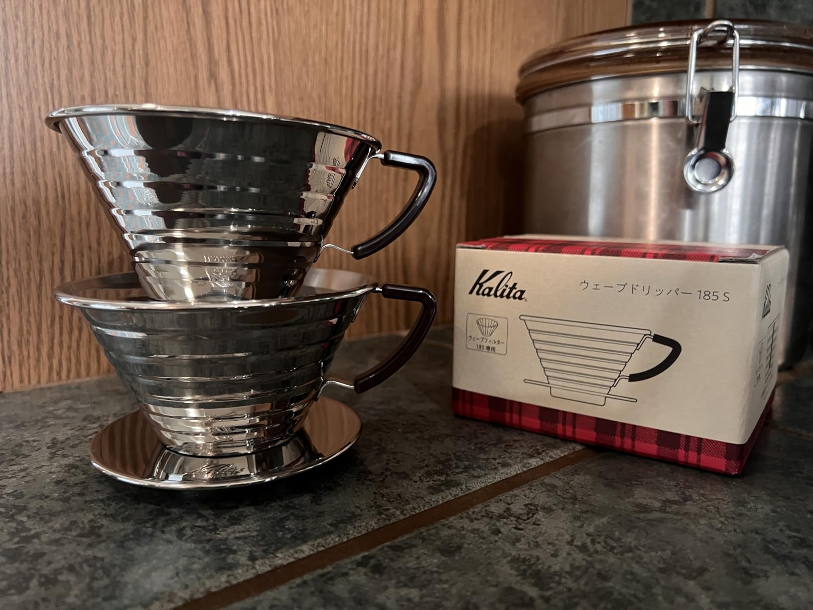 Carita Kalita Stainless Steel Coffee Dripper Wave Series - 2-4 People, 185S customer photo 1