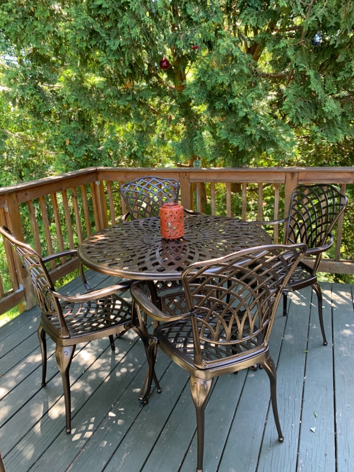 Kinger Home Arden 5-Piece Outdoor Dining Set for 4, Cast Aluminum Patio Furniture, Round Table with Chairs, All-Weather Resistant Outdoor Dining Furniture customer photo 1