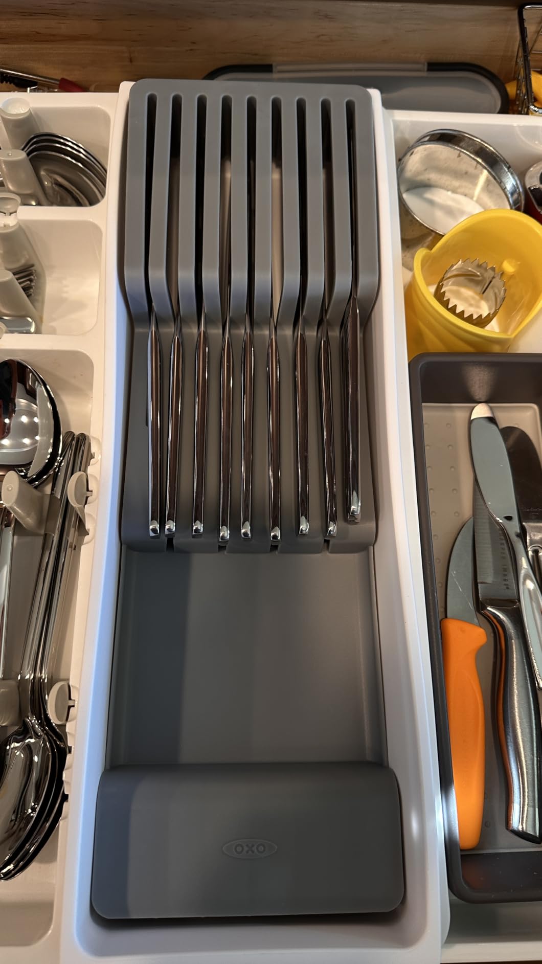 OXO Good Grips Drawer, Large Expandable Kitchen Tool Organizer, White customer photo 1