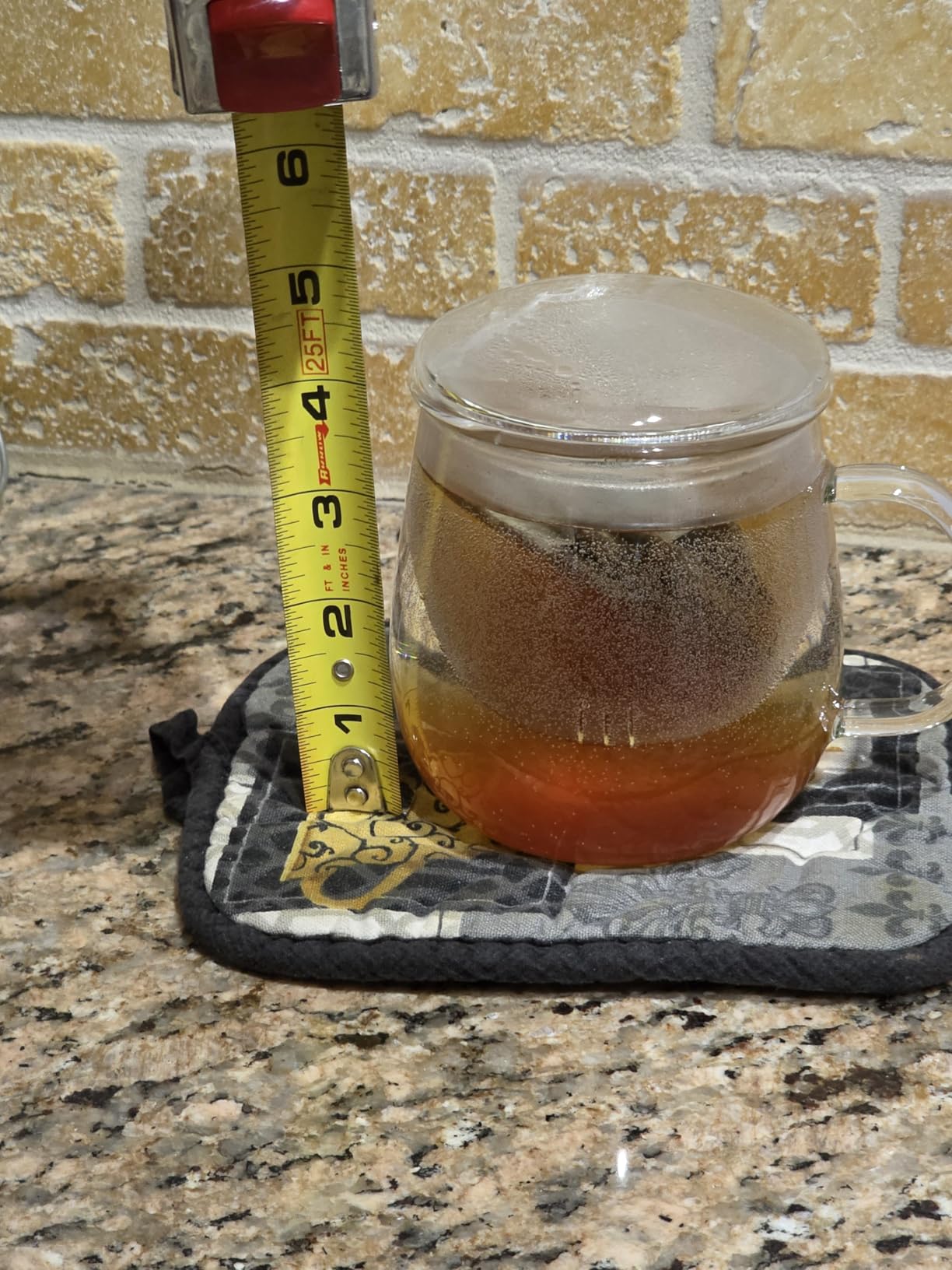 Glass Tea Cup with Infuser and Lid, 17.6oz/520ml Large Borosilicate Teacup,Tea Glass, Clear Mug for Loose Leaf Tea, Blooming Tea, Microwave & Dishwasher Safe - Tea Maker Gift for Birthday customer photo 2
