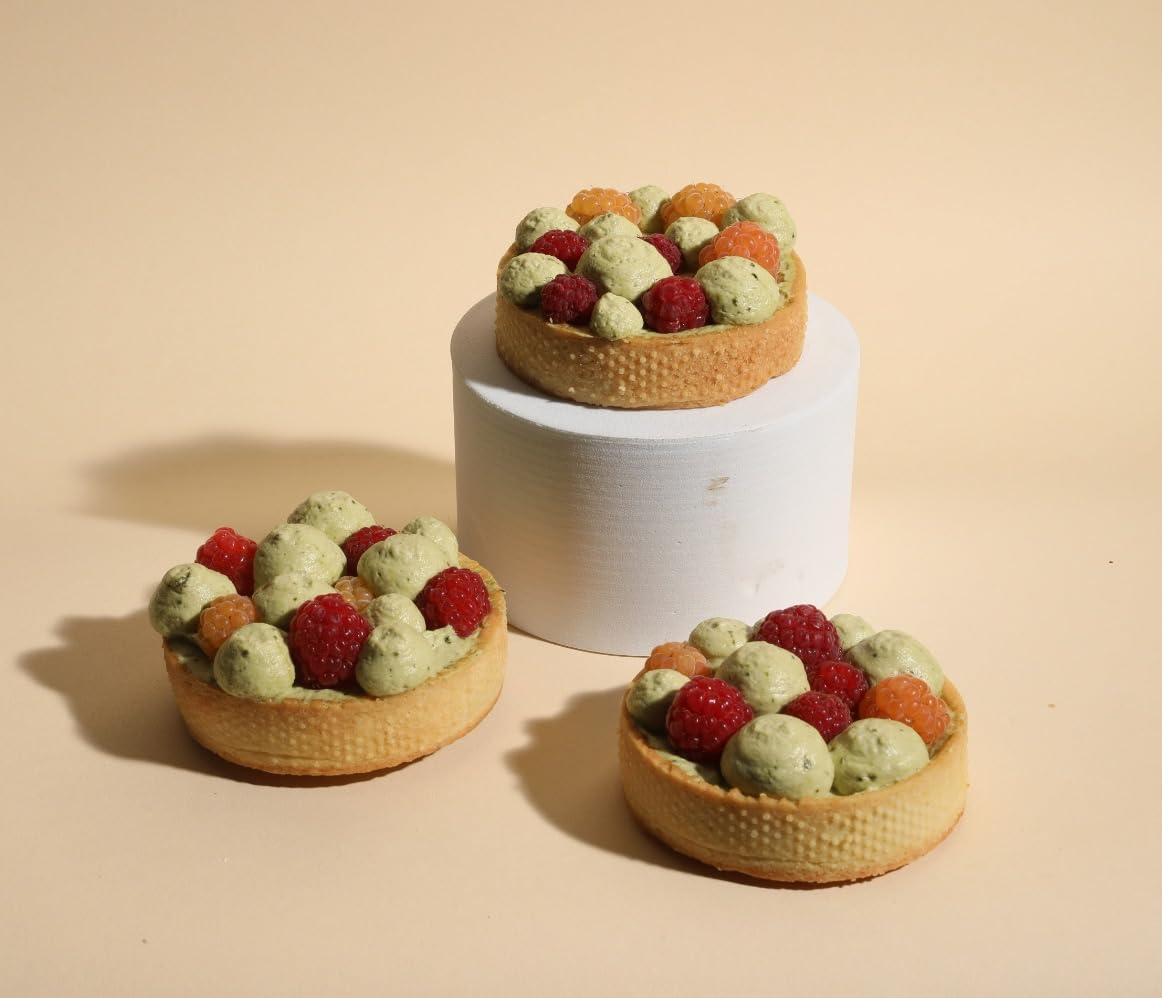 Frcctre 9 Pack 3.15 Inch Perforated Tart Rings, 304 Stainless Steel Nonstick Round Tart Rings Mousse Cake Ring Metal Crumpet Ring Pastry Mold Circle Tartlet customer photo 2