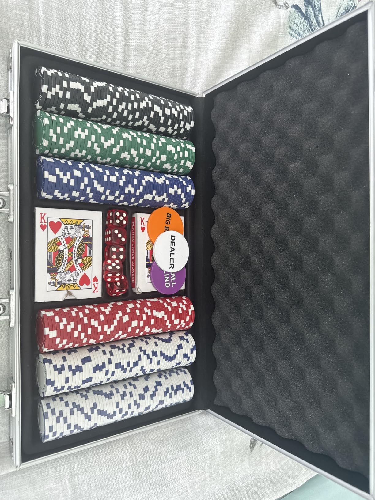 Poker Chip Set - 500PCS Poker Chips with Aluminum Case, 11.5 Gram Chips for Texas Holden Blackjack customer photo 1