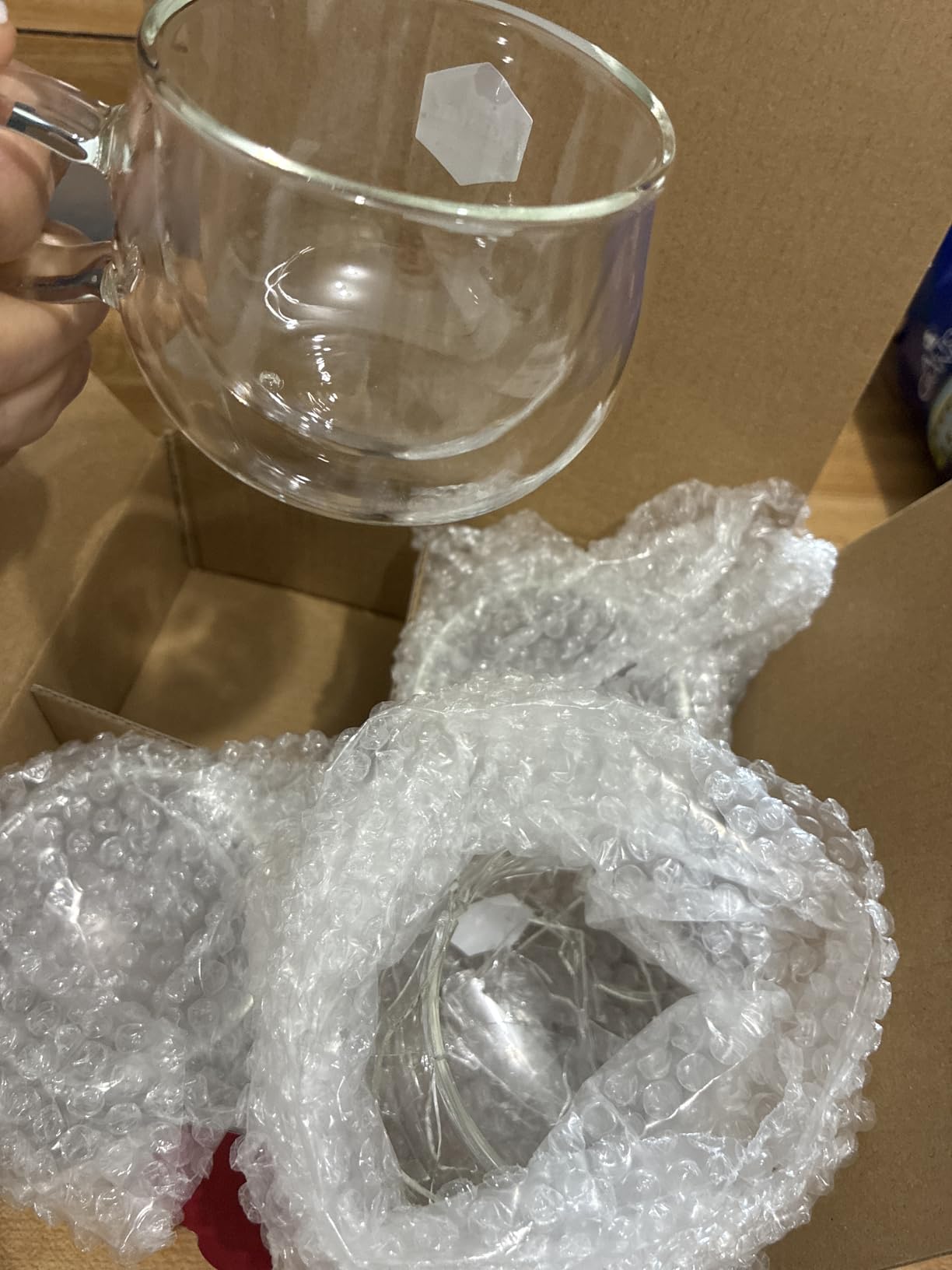 Glastal Double Walled Glass Coffee Mugs 12 oz, Cappuccino Cups Set of 2, Clear Glass with Handle, Insulated Borosilicate Double Wall Latte Coffee Mugs Milk Tea Cup, German Quality customer photo 2
