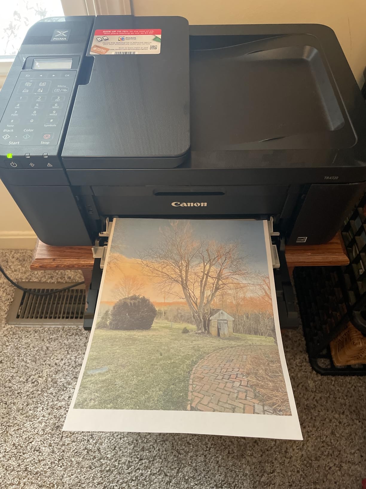 Canon PIXMA TR4720 All-in-One Wireless Printer, Home Use with Auto Document Feeder, Mobile Printing and Built-in Fax, Black customer photo 2
