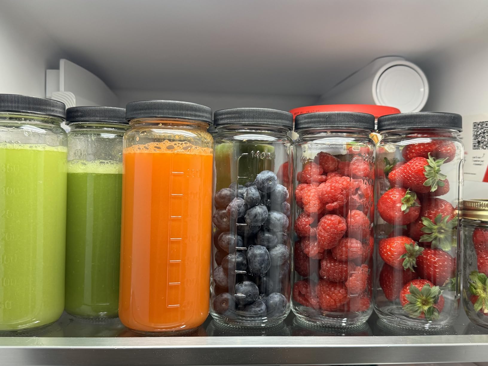 Ruckae 16oz 10 Pack Juice Bottles, Glass Bottles with Lids, Smoothie Cup Lids and Straws, Water Bottle Mason Jar Drinking Glasses for Juicing, Smoothies, Kombucha customer photo 1