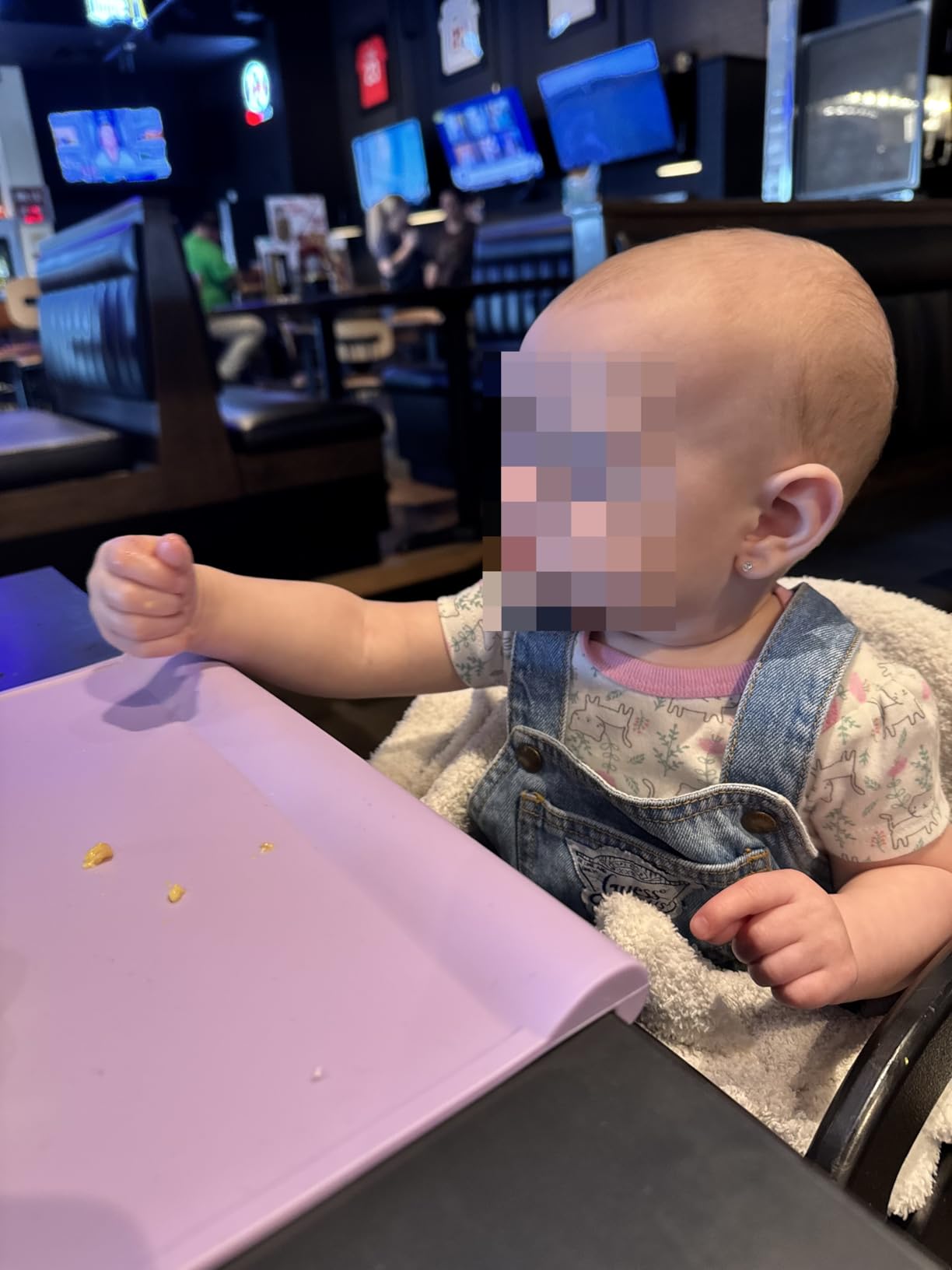 The Table Tyke Silicone Placemats for Toddlers with Patented Edge Bumper | Kids Placemats Non Slip Travel Ready | Baby Placemat BPA Free for Restaurant Dining Table | Slate Grey customer photo 1